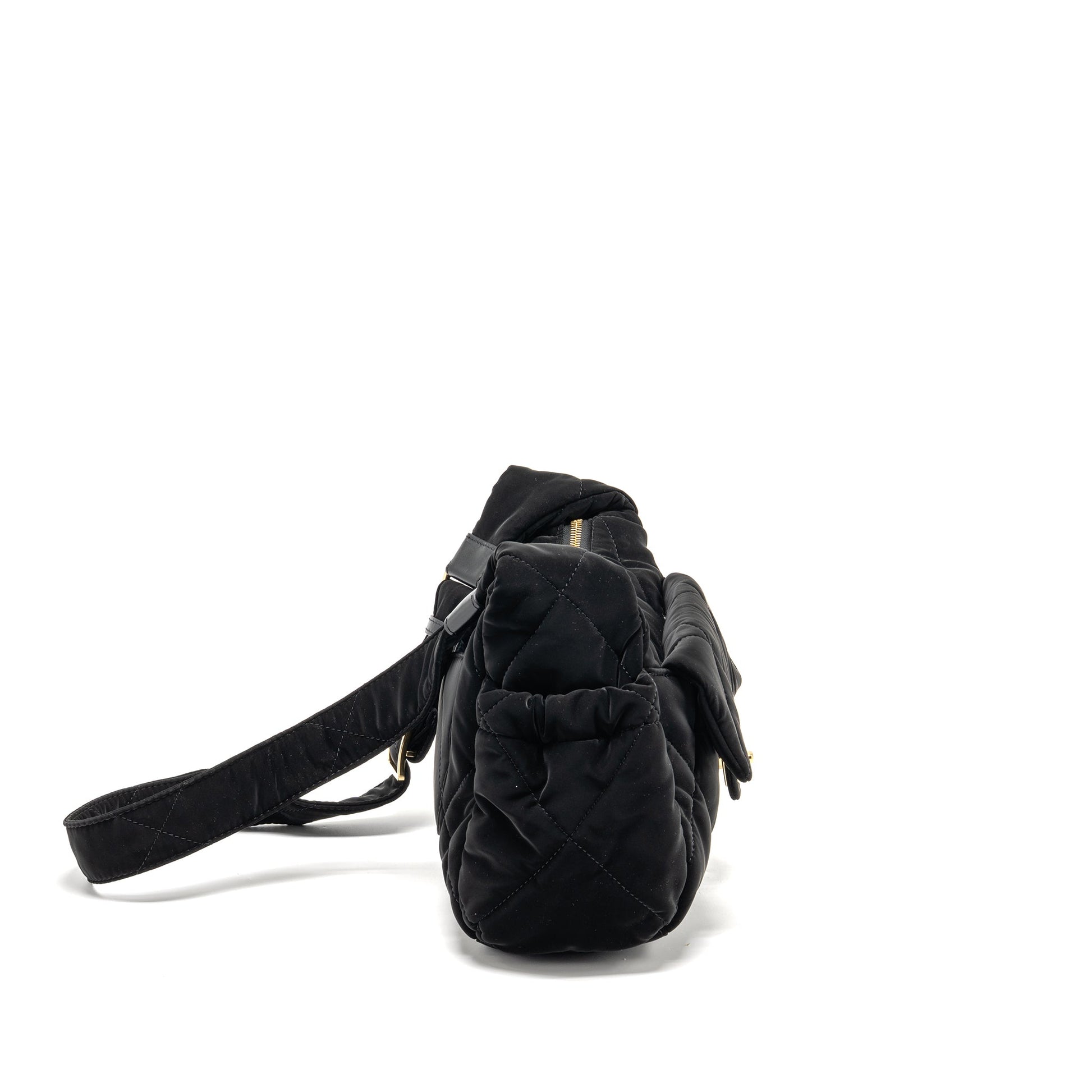 Chanel 24N Ski Series Coconeige Nylon GHW Black Shoulder Bag