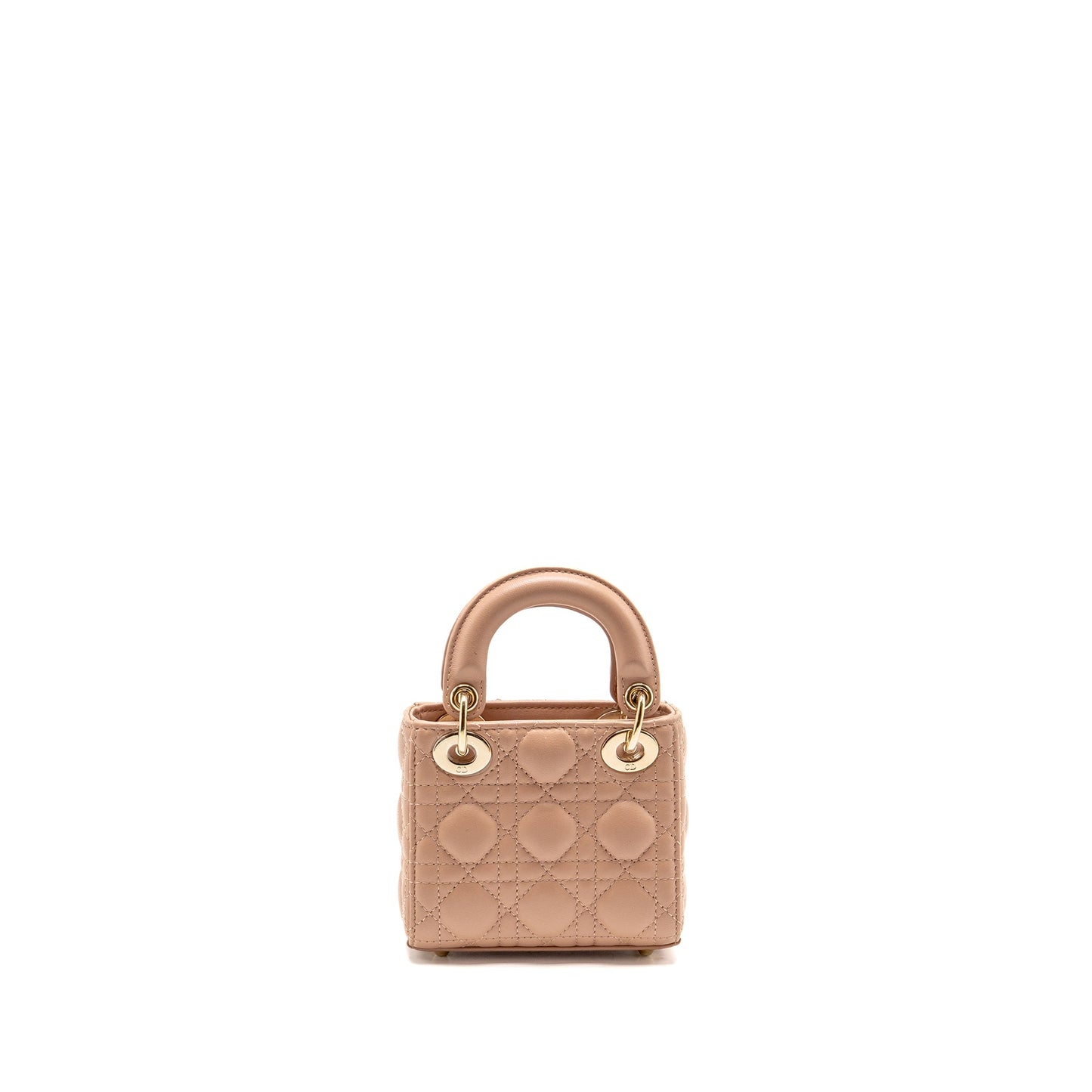 Dior Micro Lady Cannage Lambskin Rose Des Vents Travel Bag