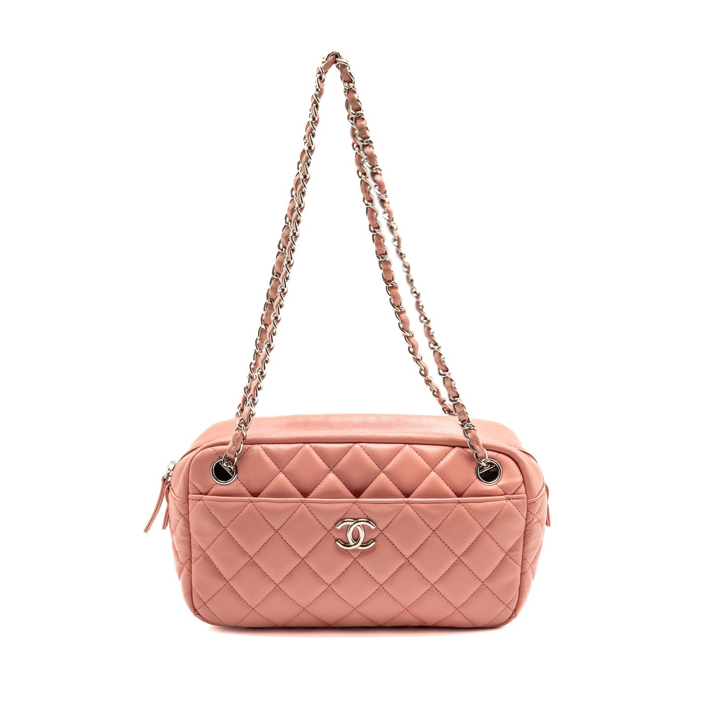 Chanel CC Camera Lambskin SHW Pink Handbag