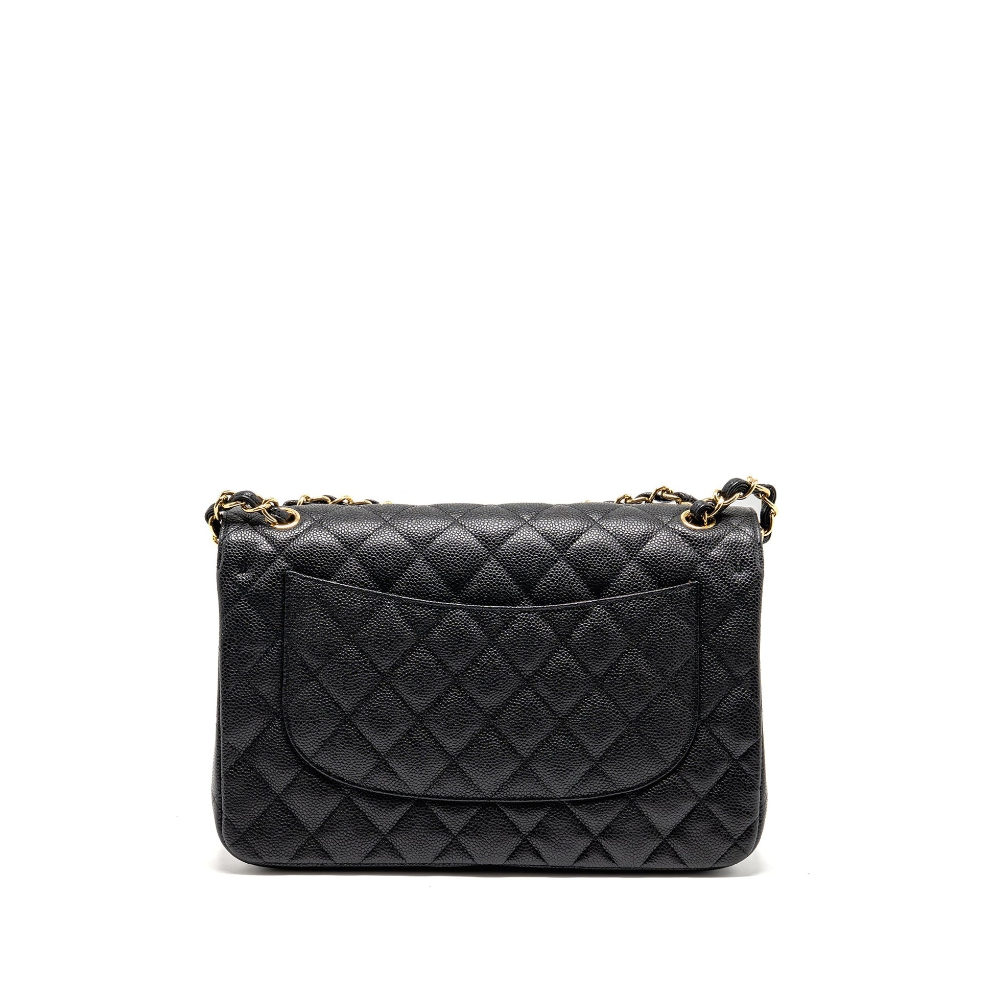 Chanel Jumbo Classic Double Flap Caviar GHW Black Shoulder Bag Ghw 13