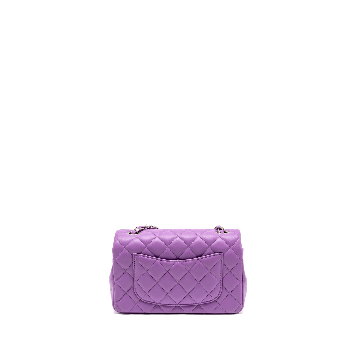 Chanel Rectangular Flap Lambskin Purple SHW Shoulder Bag Shw 1