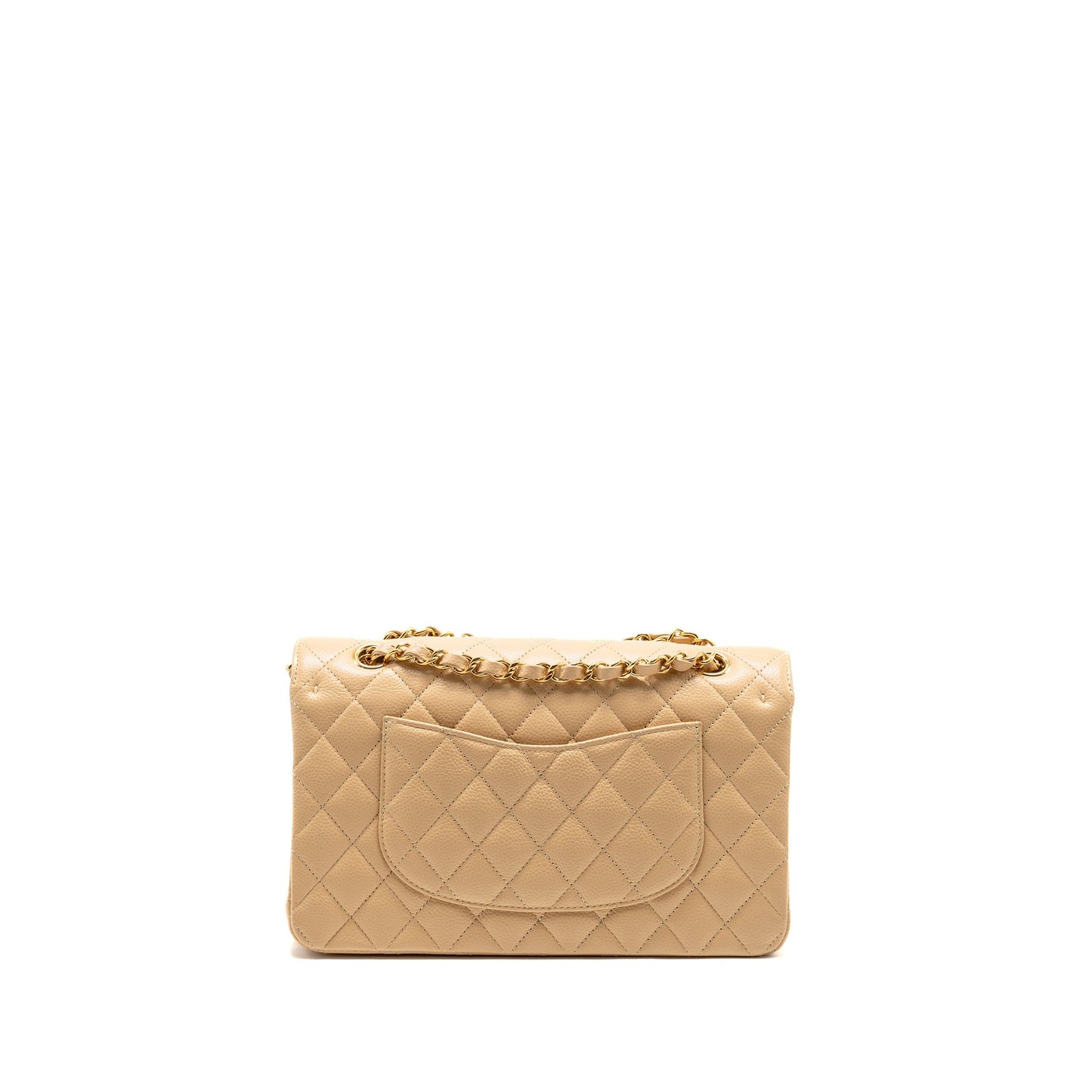 Chanel Classic Double Flap Caviar GHW microchip Beige Shoulder Bag Ghwmicrochip 1