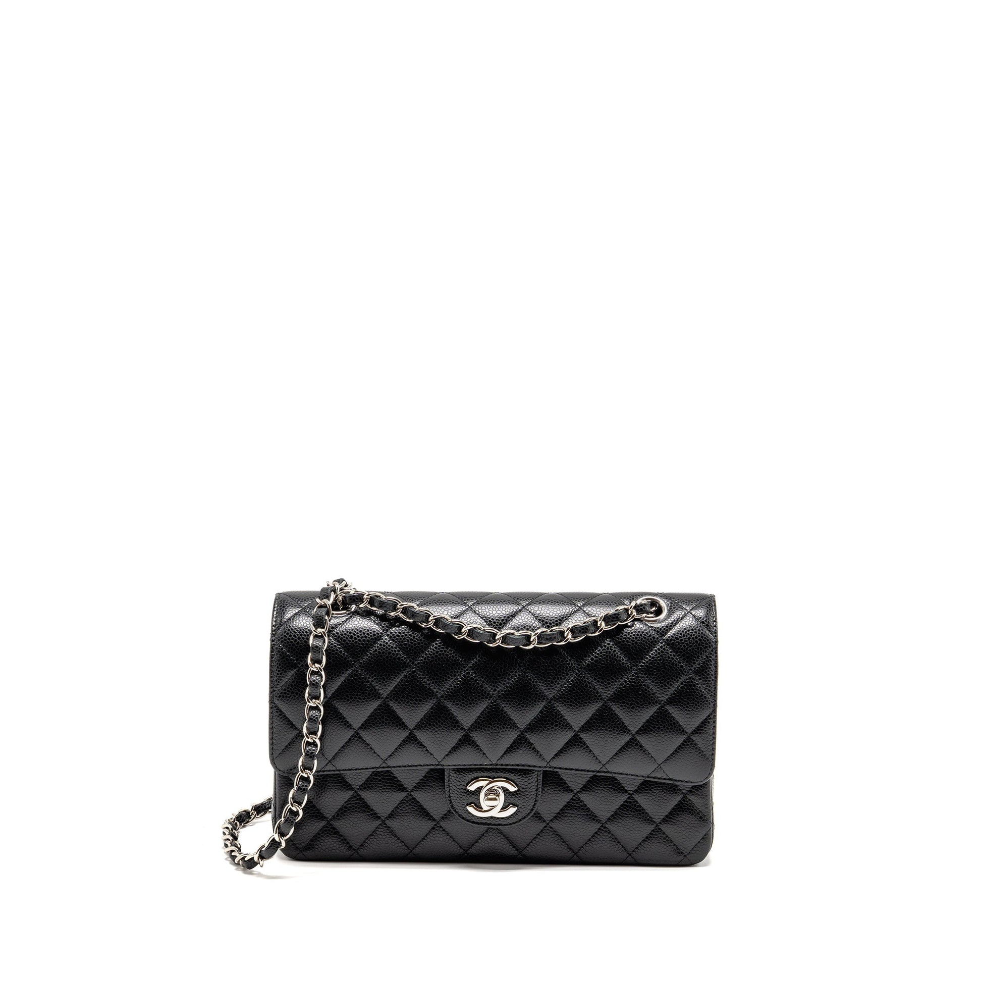 Chanel Classic Double Flap Caviar SHW Black Shoulder Bag Shw 15