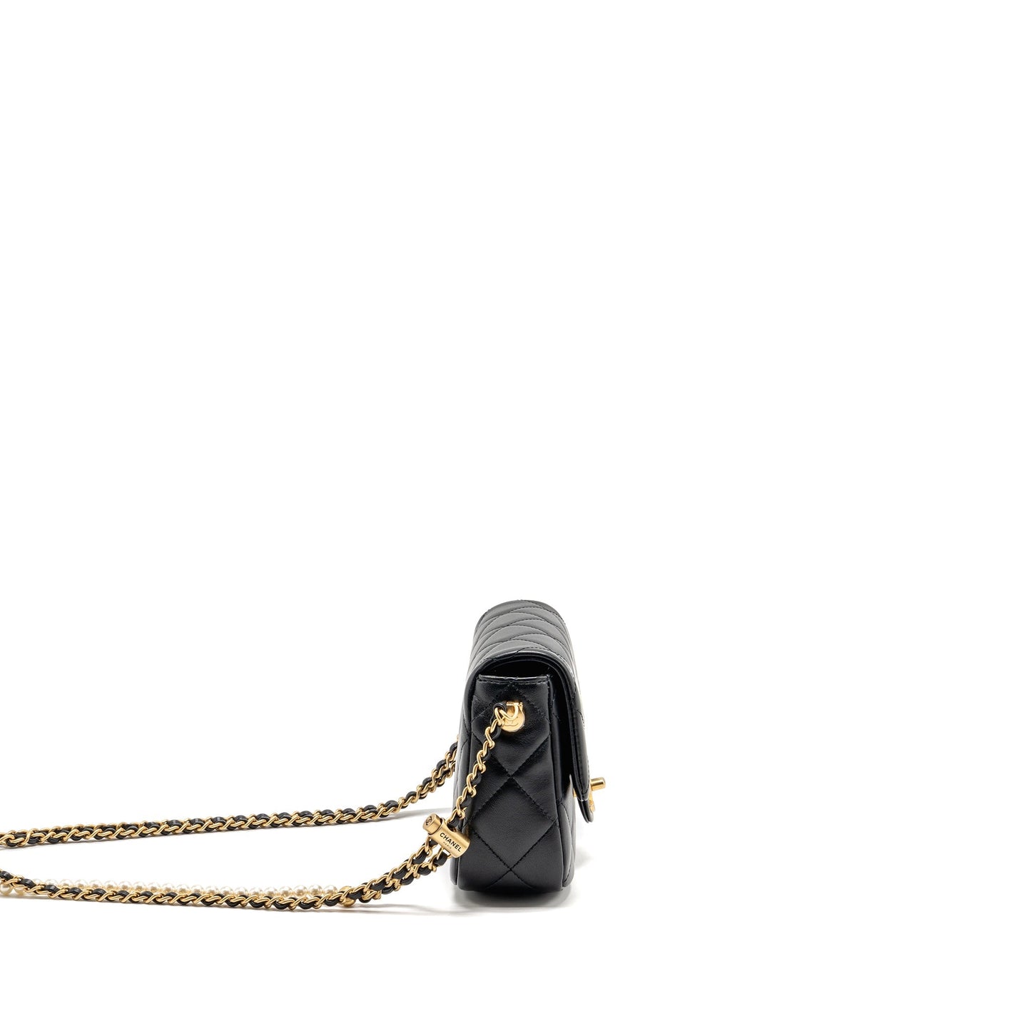Chanel MY Perfect Flap Lambskin GHW Microchip Black Shoulder Bag Microchip 1