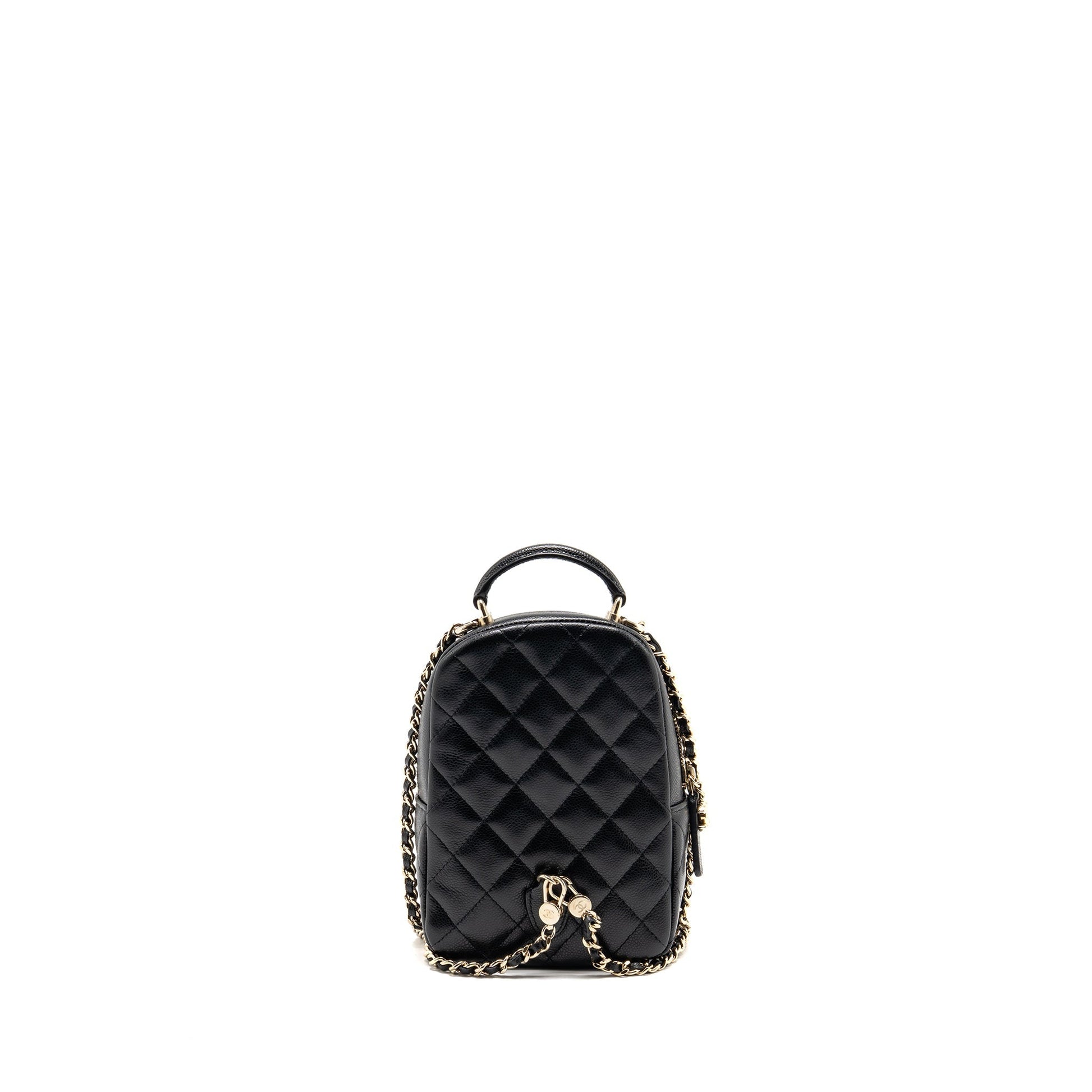 Chanel backpack caviar LGHW microchip Black Crossbody Bag