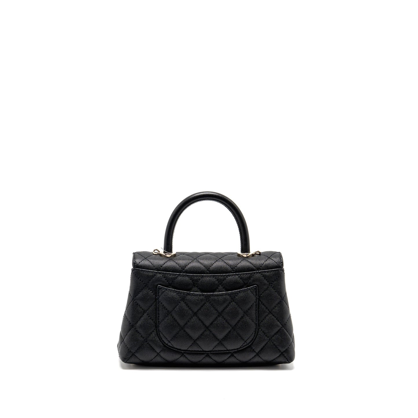 Chanel Coco Handle Caviar LGHW microchip Black Small Handbag Black Lghwmicrochip