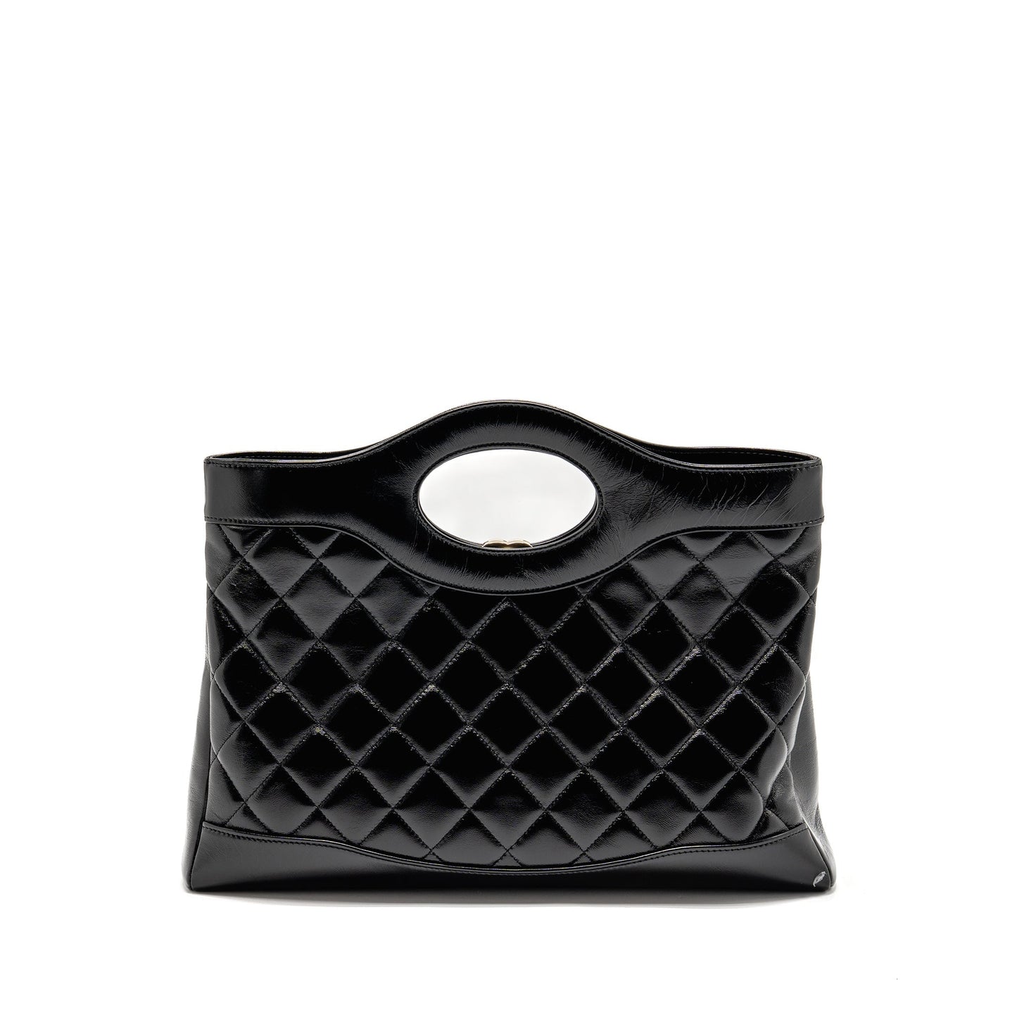 Chanel 31 shiny lambskin LGHW microchip Black Handbag