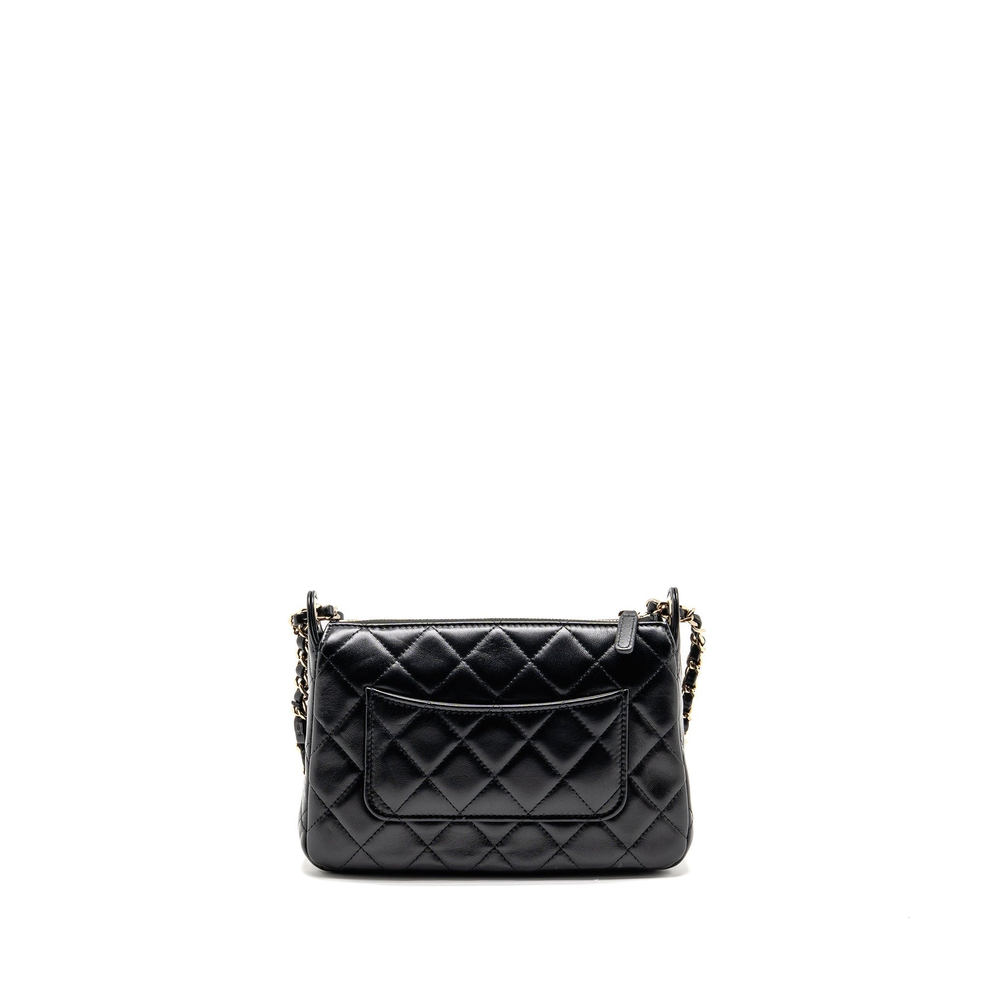 Chanel 25c Camera Lambskin LGHW microchip Black Crossbody Bag