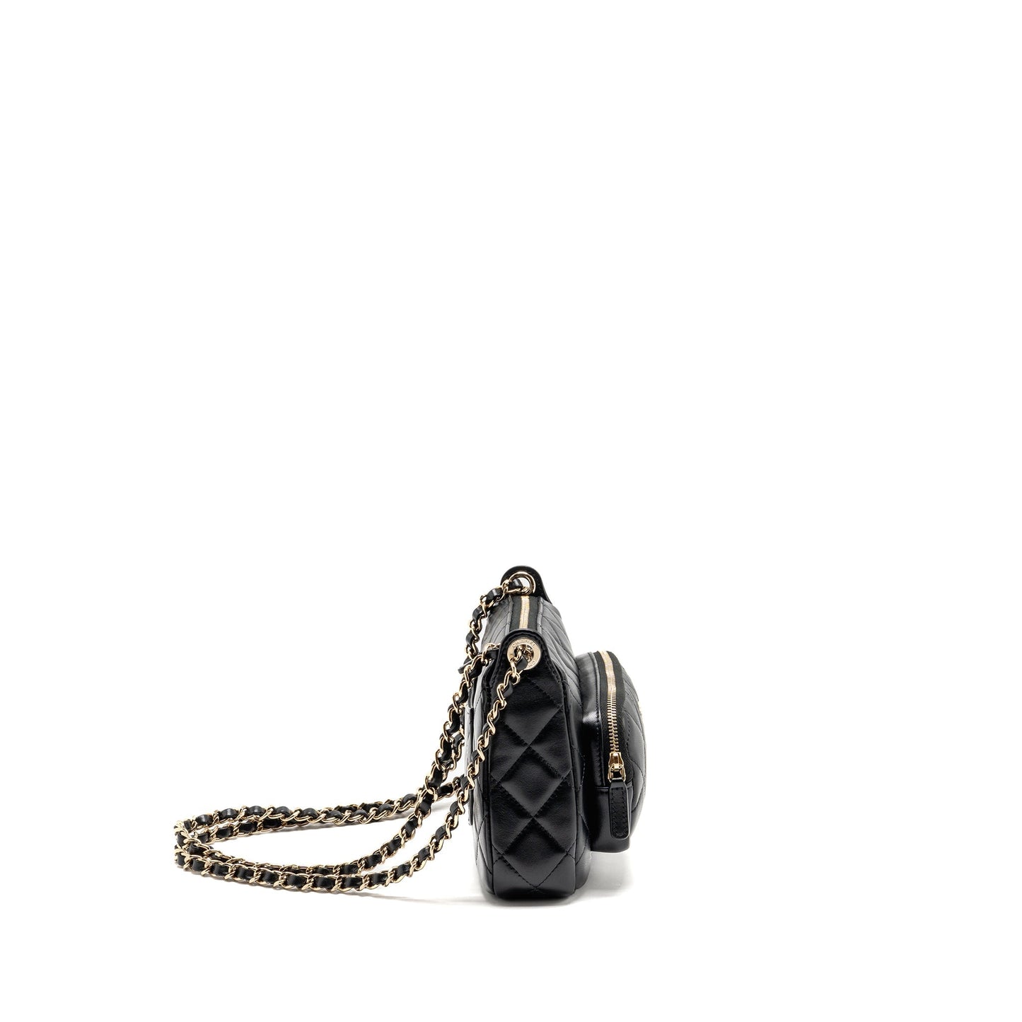 Chanel 25c Camera Lambskin LGHW microchip Black Crossbody Bag