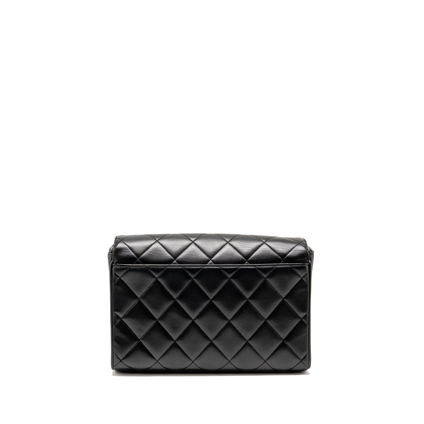 Chanel Quilted CC Flap Lambskin GHW Black Shoulder Bag