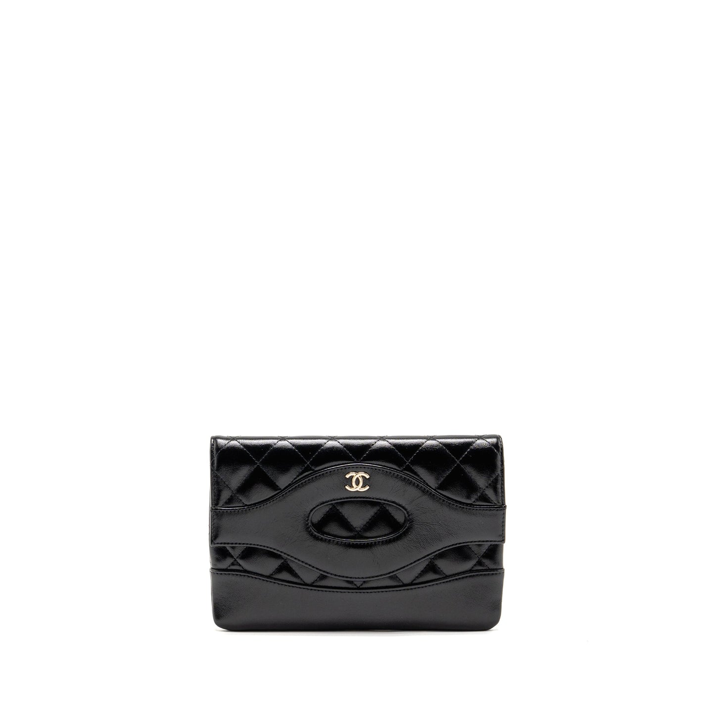 Chanel 24s 31 shiny Lambskin LGHW Microchip Black Clutch Bag 3