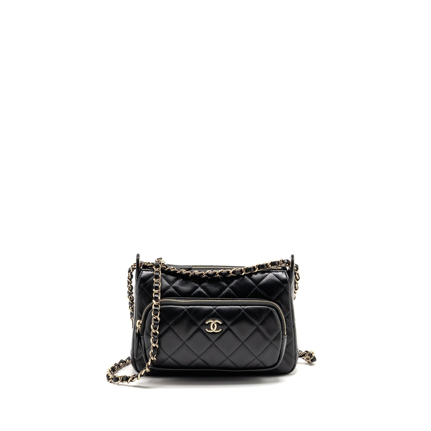 Chanel 25c Camera Lambskin LGHW microchip Black Crossbody Bag