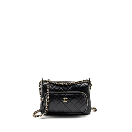 Chanel 25c Camera Lambskin LGHW microchip Black Crossbody Bag