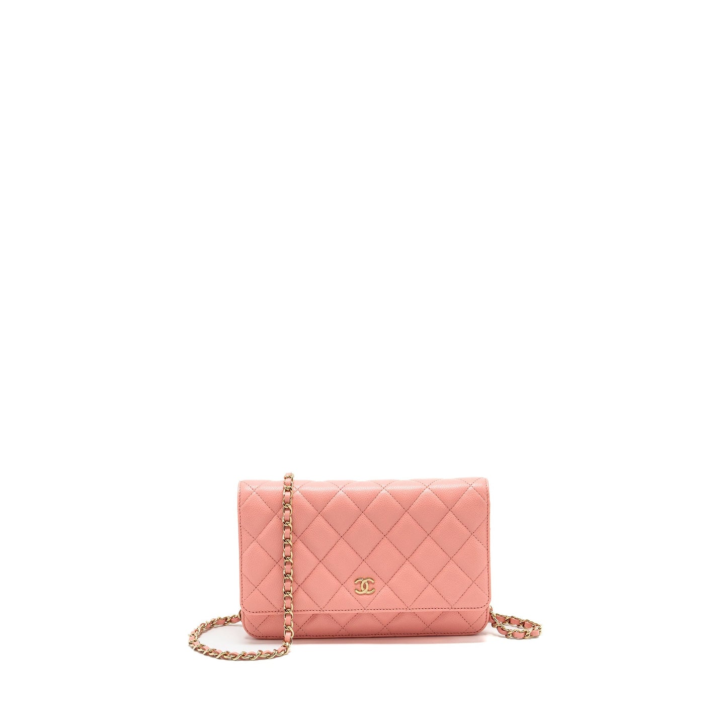 Chanel classic on caviar LGHW microchip Pink Wallet Case Pink Lghwmicrochip