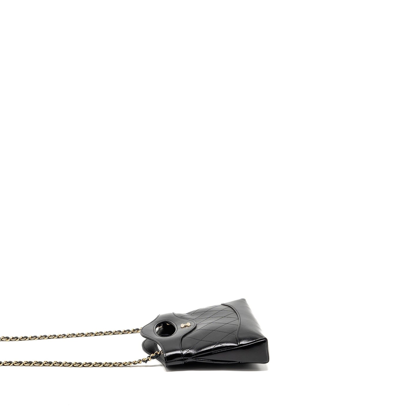 Chanel 24c 31 Shiny Calfskin LGHW microchip Black Clutch Bag Number A483U2Hl