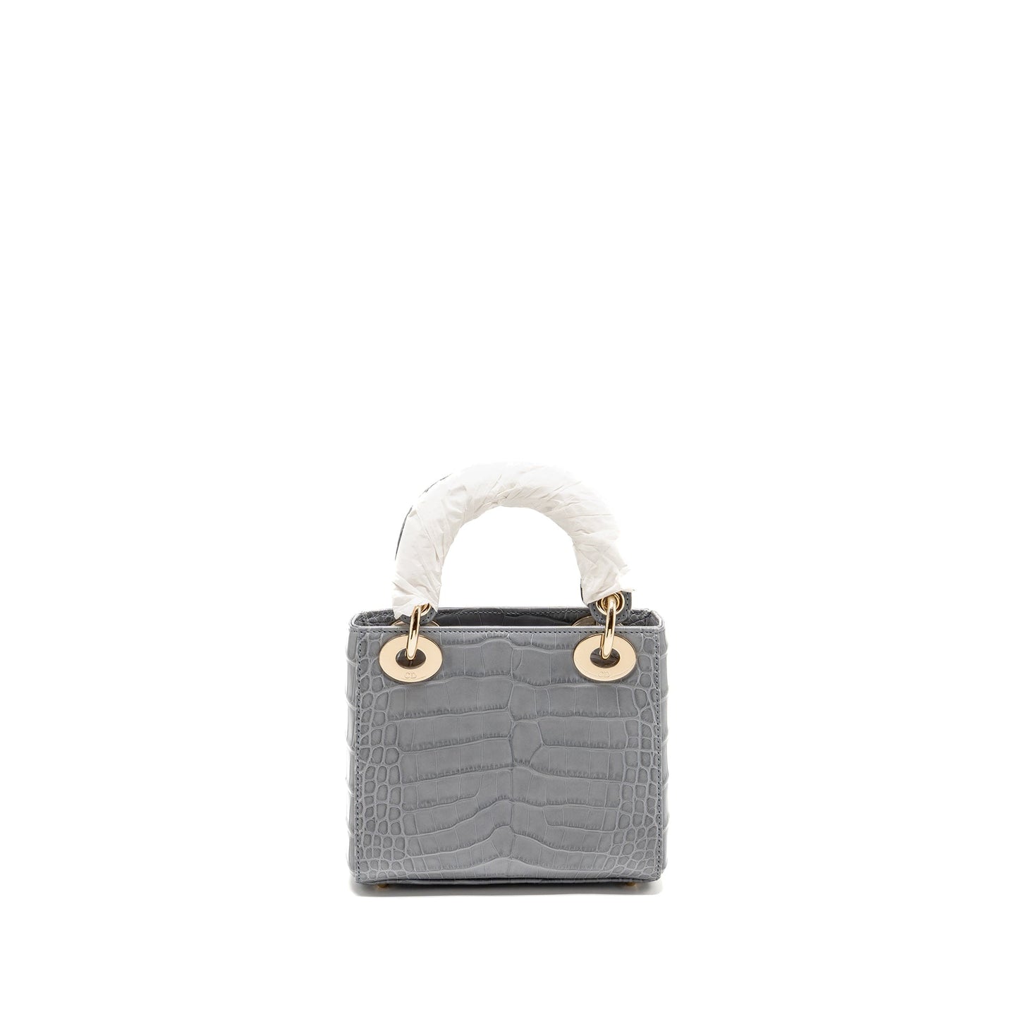 Dior Lady Alligator Mississippiensis Grey Handbag Mini Travel Bag