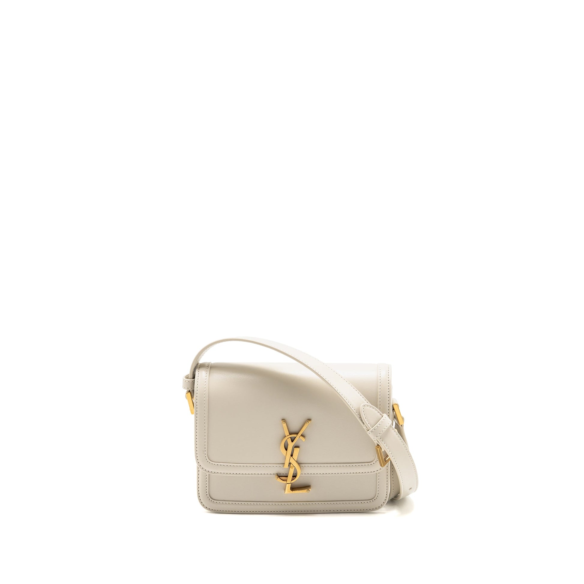 YSL Saint Laurent Saint Laurent Solferino Satchel Crossbody Purse Calfskin White Small Crossbody Bag