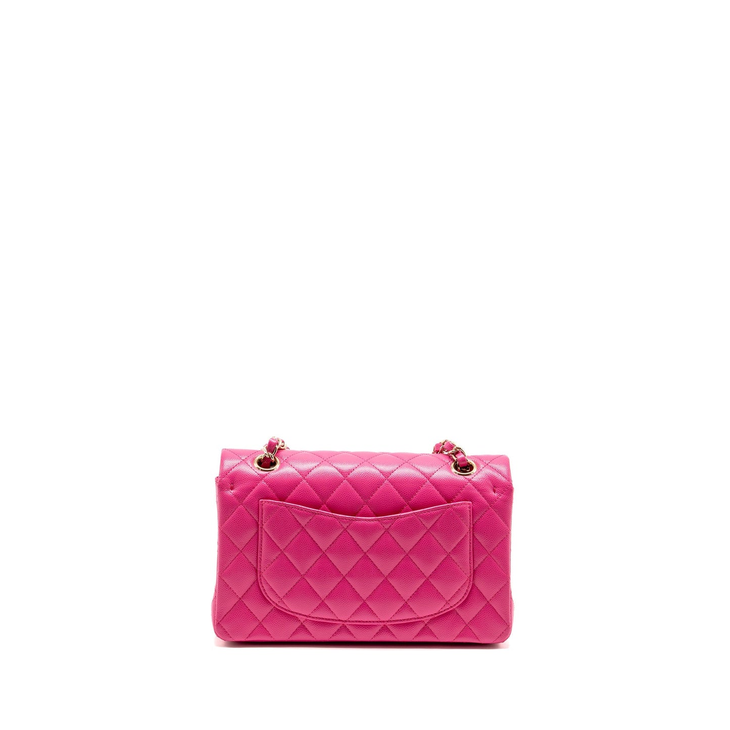 Chanel Classic Double Flap Caviar LGHW Microchip Pink Small Shoulder Bag