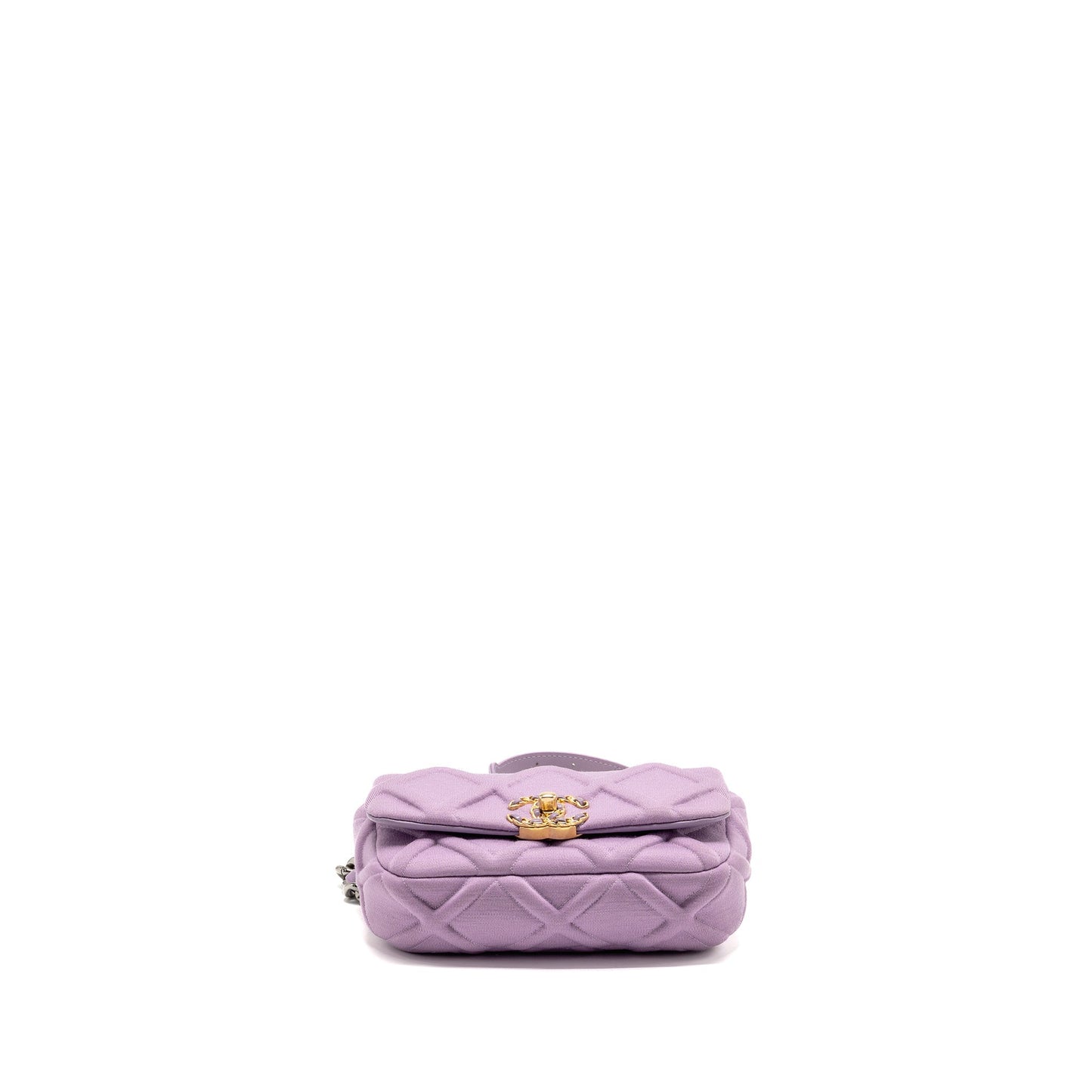 Chanel 19 Belt Waist Fabric Purple Multicoloured