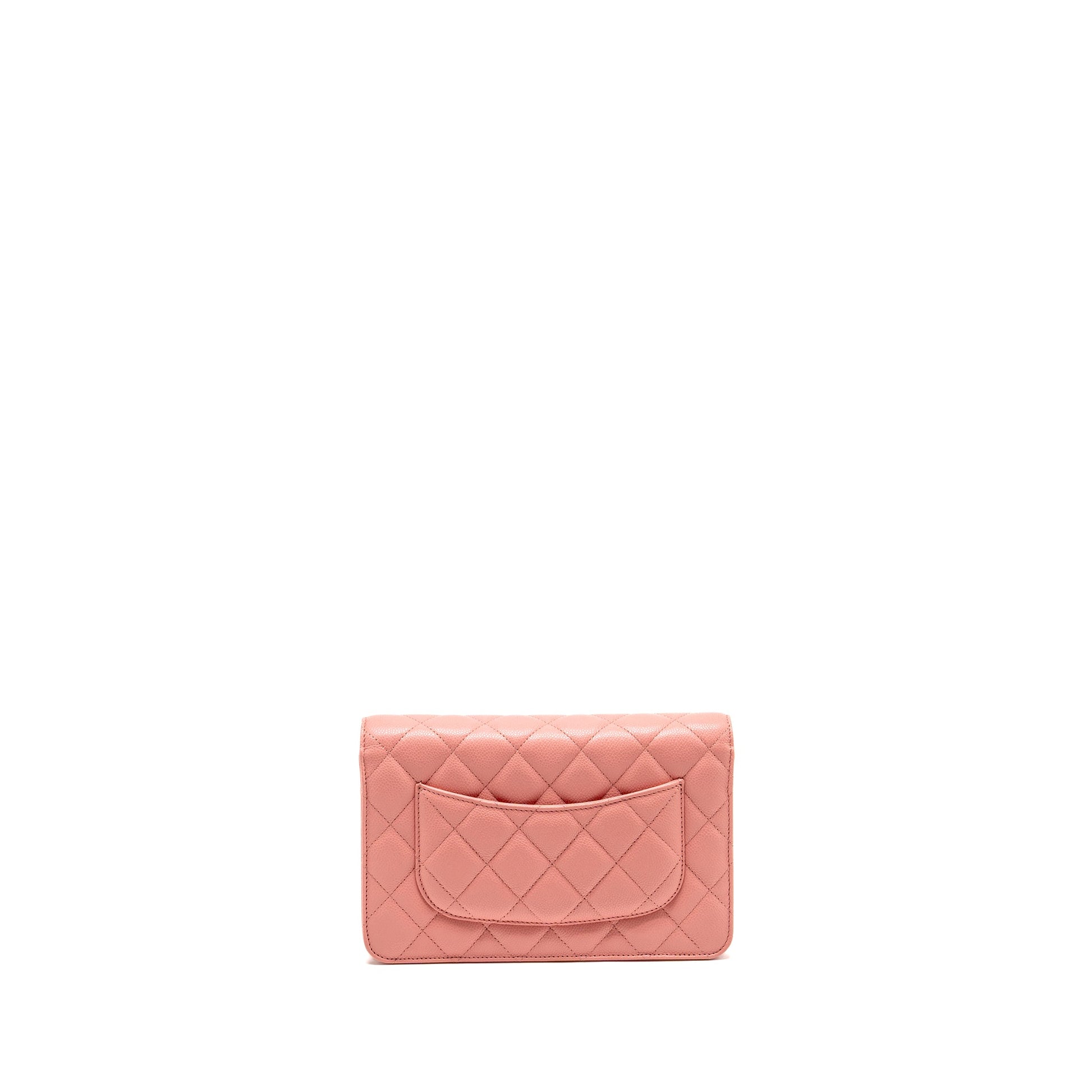 Chanel classic on caviar LGHW microchip Pink Wallet Case Pink Lghwmicrochip