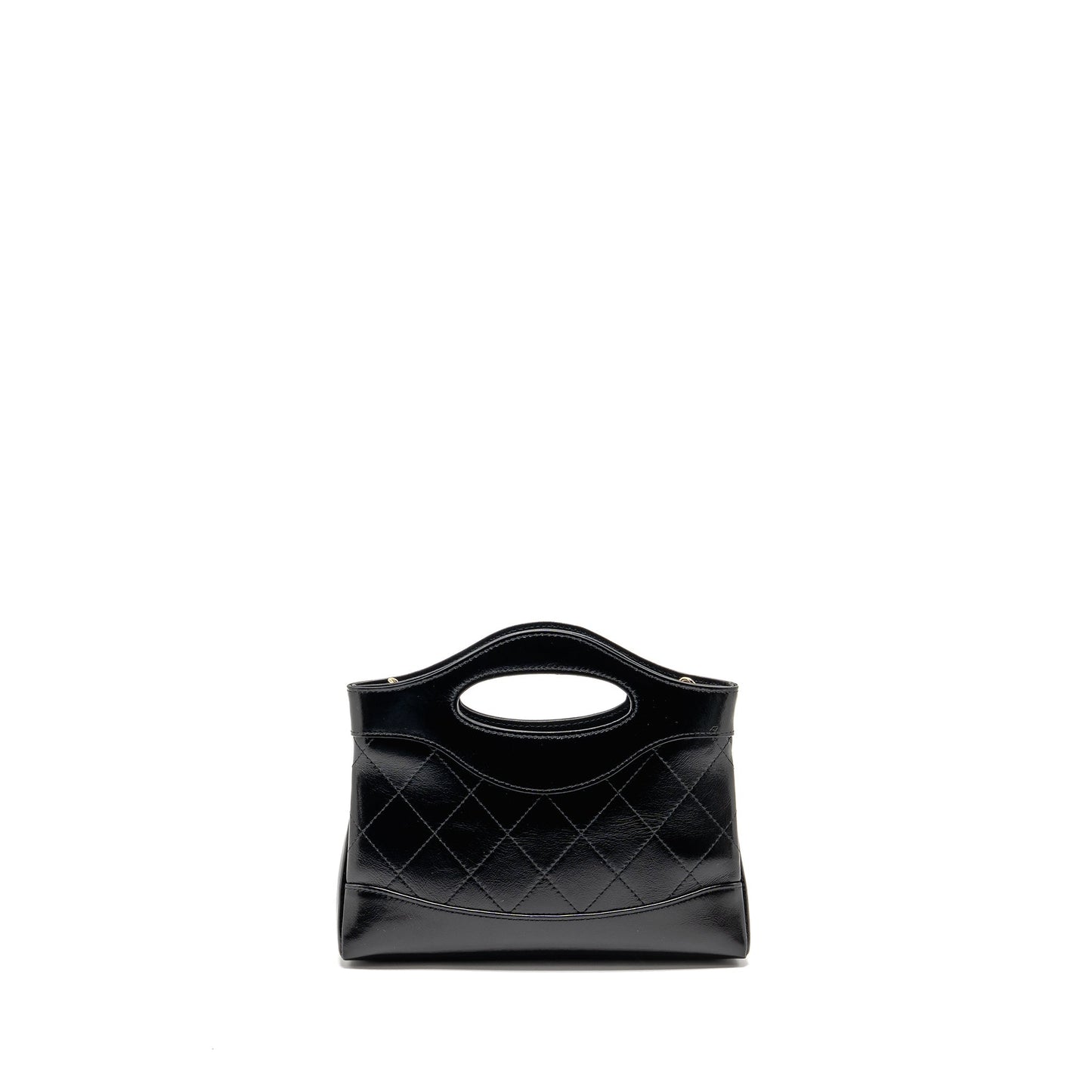 Chanel 24c 31 Shiny Calfskin LGHW microchip Black Clutch Bag Number A483U2Hl