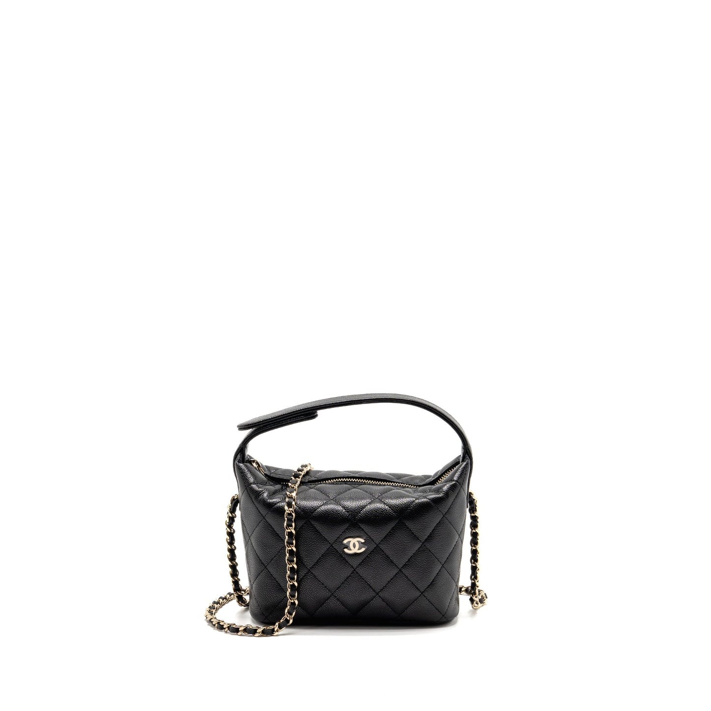 Chanel 25c Quilted Hobo Caviar LGHW microchip Black Shoulder Bag Black Lghwmicrochip