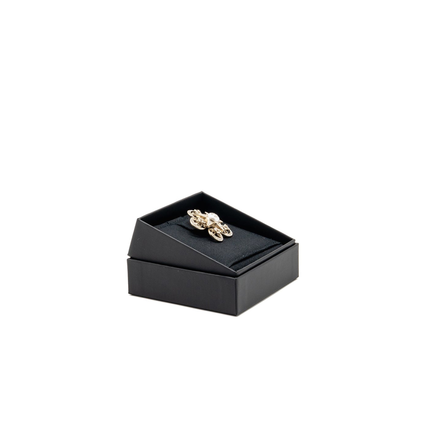 Chanel CC Flower Star Brooch Pearl Crystal Gold Handbag