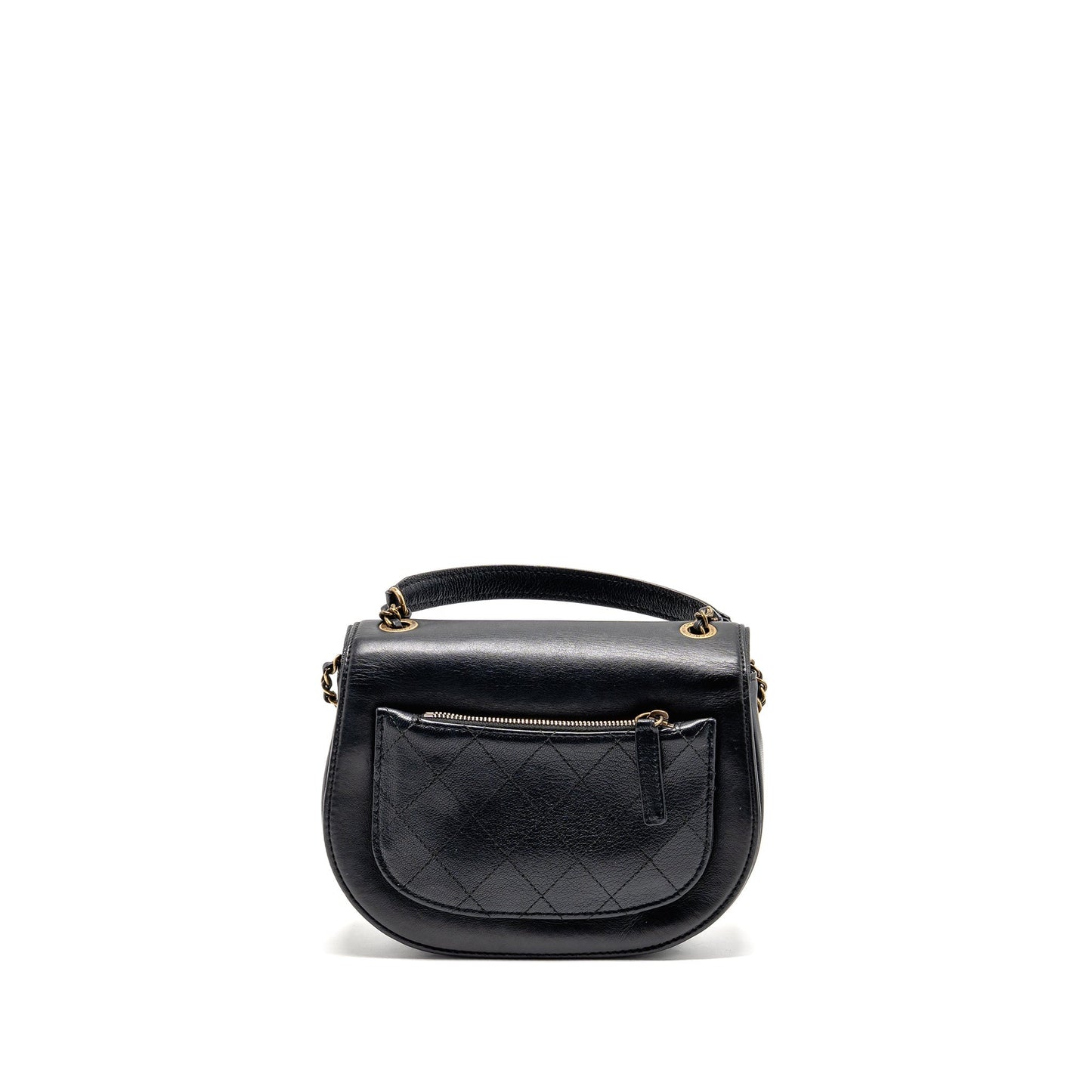 Chanel Coco Curve Flap Shiny Goatskin Calfskin Black Small Shoulder Bag