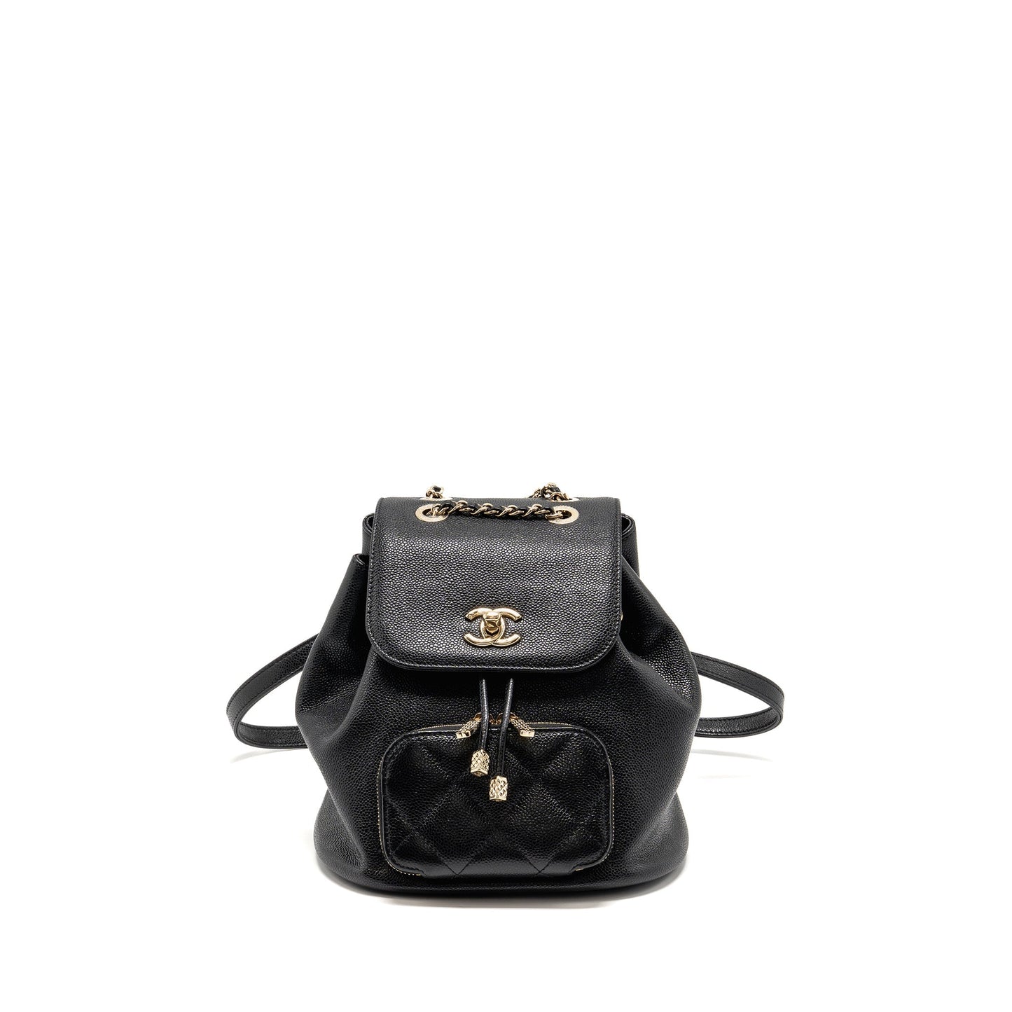 Chanel affinity backpack caviar LGHW microchip Black Black Lghwmicrochip