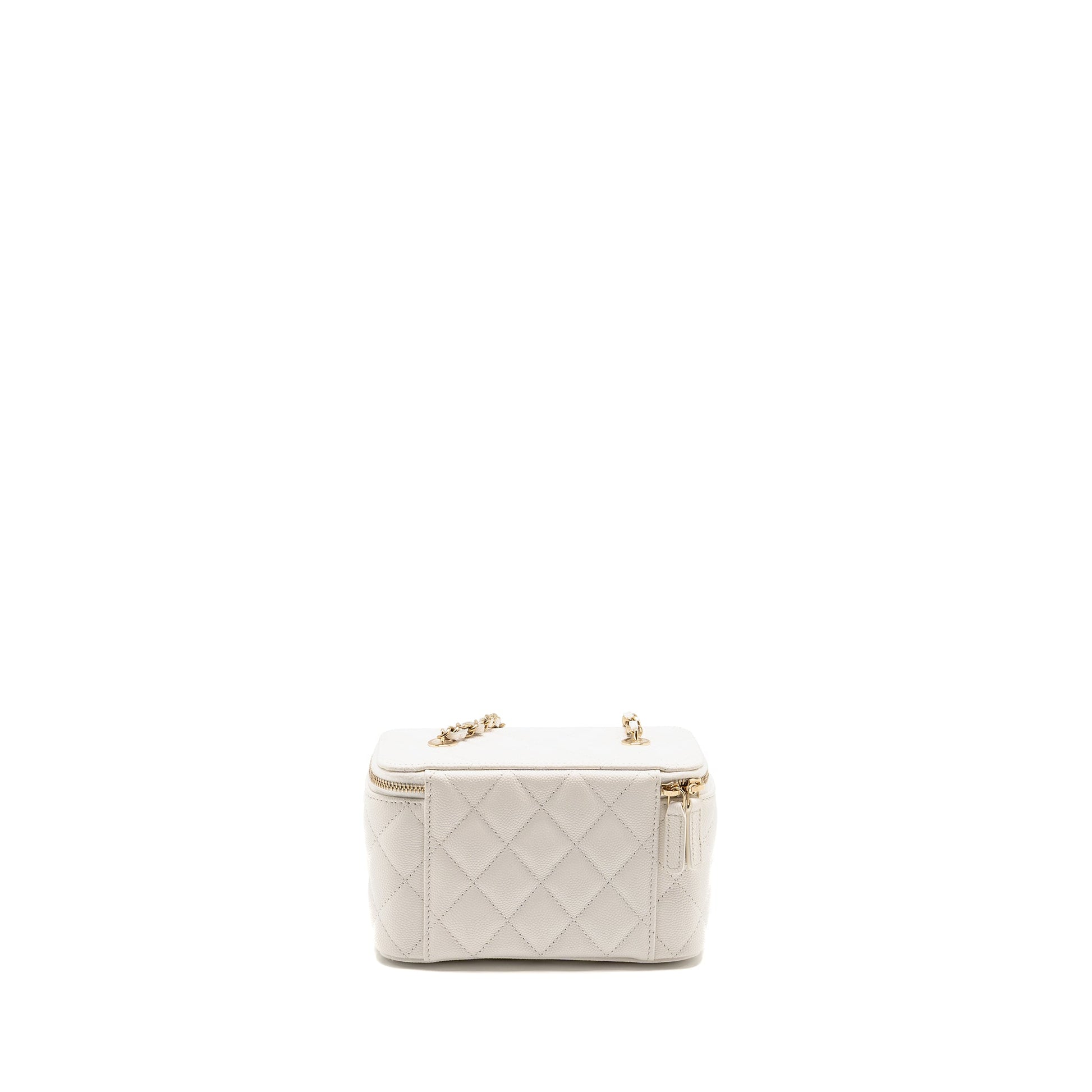 Chanel Long Vanity Caviar LGHW Microchip White Handbag Microchip 1