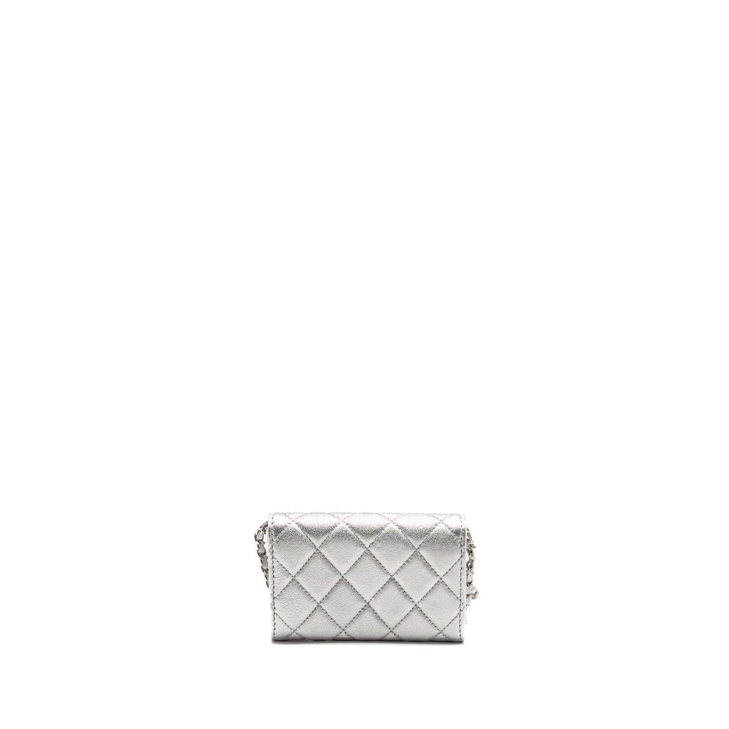 Chanel flap belt lambskin SHW Silver