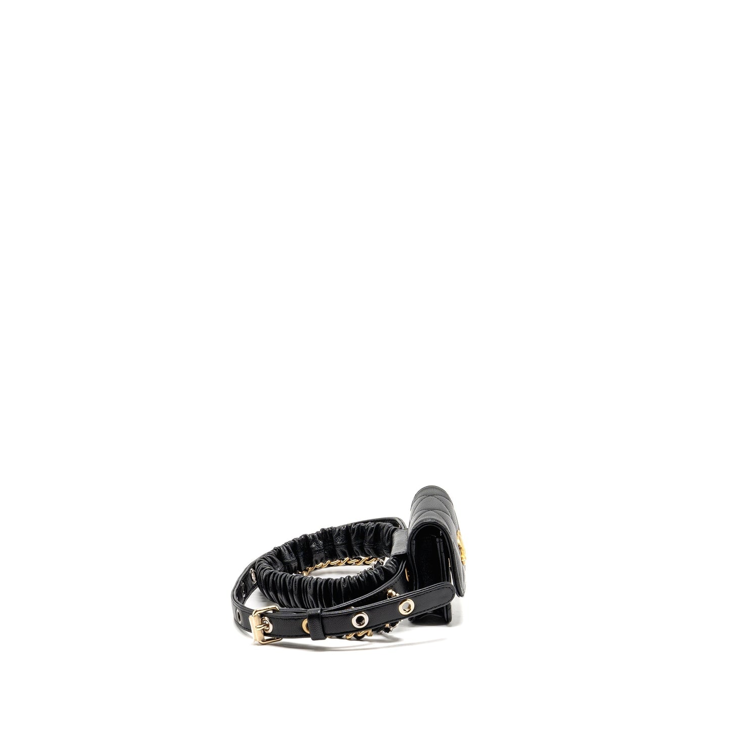 Chanel 22C AirPods Lambskin Hardware Multicolour Black Handbag