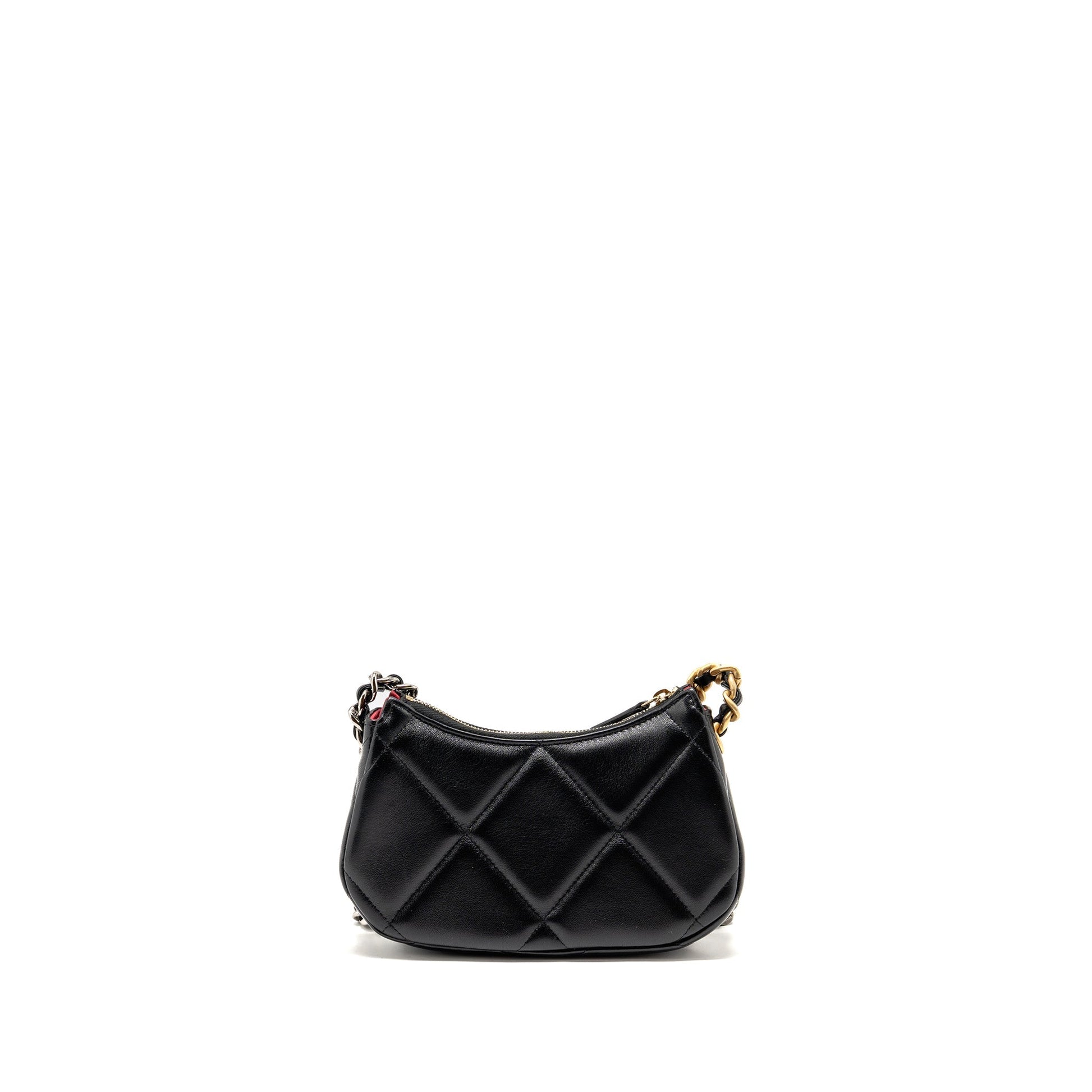 Chanel 19 hobo lambskin hardware microchip Multicolour Black Crossbody Bag