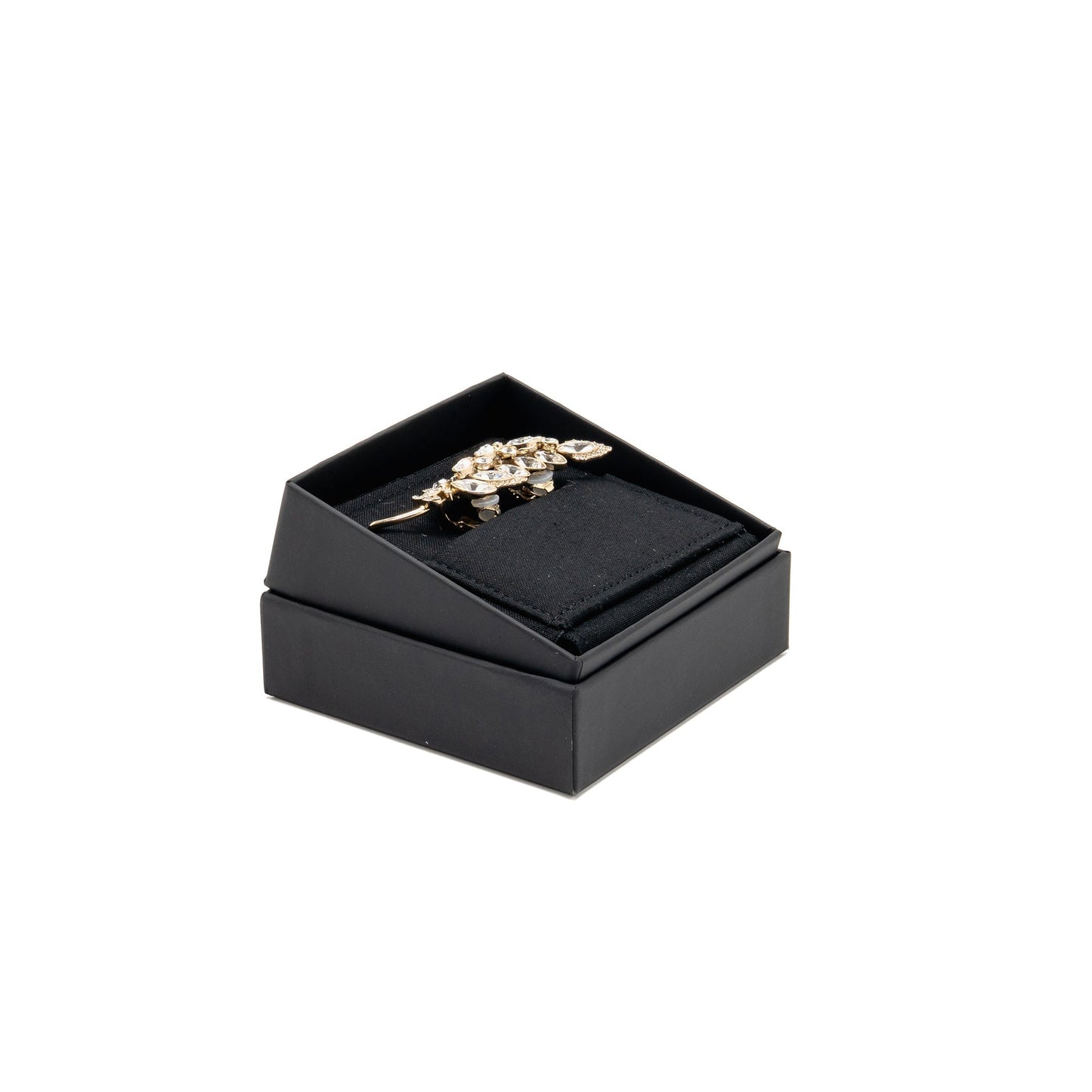 Chanel CC logo Crystal Leaf Single Ear Gold Handbag