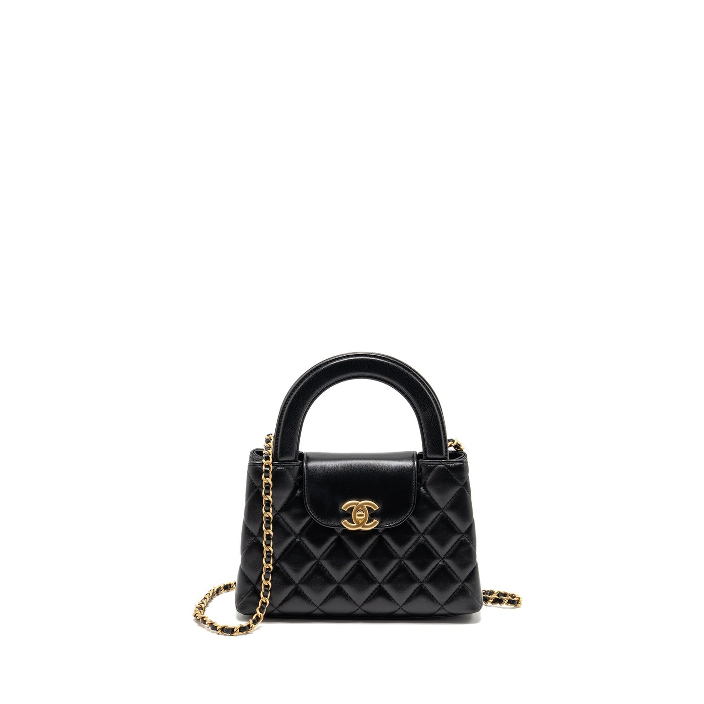 Chanel 25A Kelly Shopping Lambskin GHW microchip Black Tote Bag