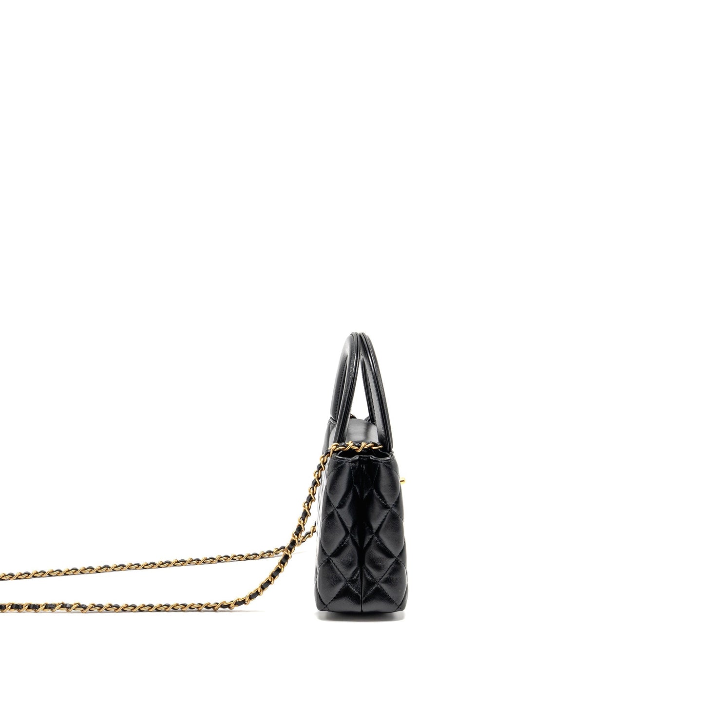 Chanel 25A Kelly Shopping Lambskin GHW microchip Black Tote Bag