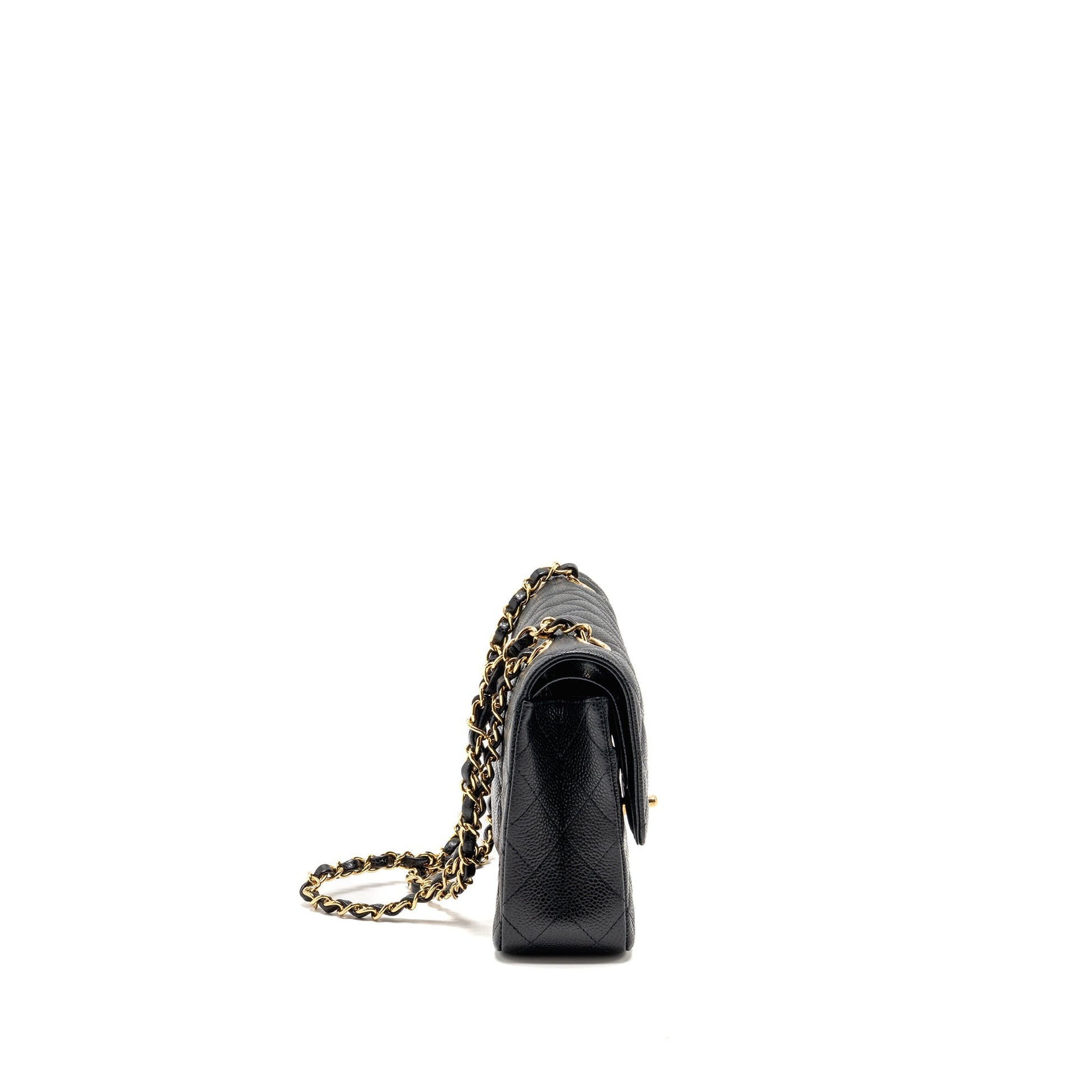Chanel Classic Double Flap Caviar GHW Black Shoulder Bag Ghw 30