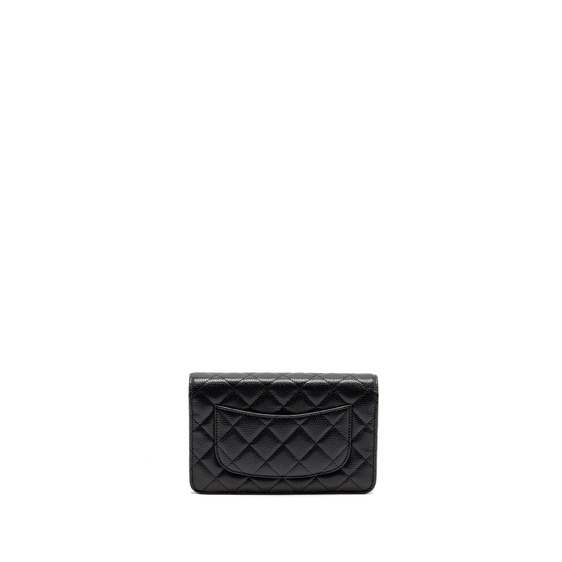 Chanel Classic On Caviar GHW microchip Black Wallet Case Ghwmicrochip 1
