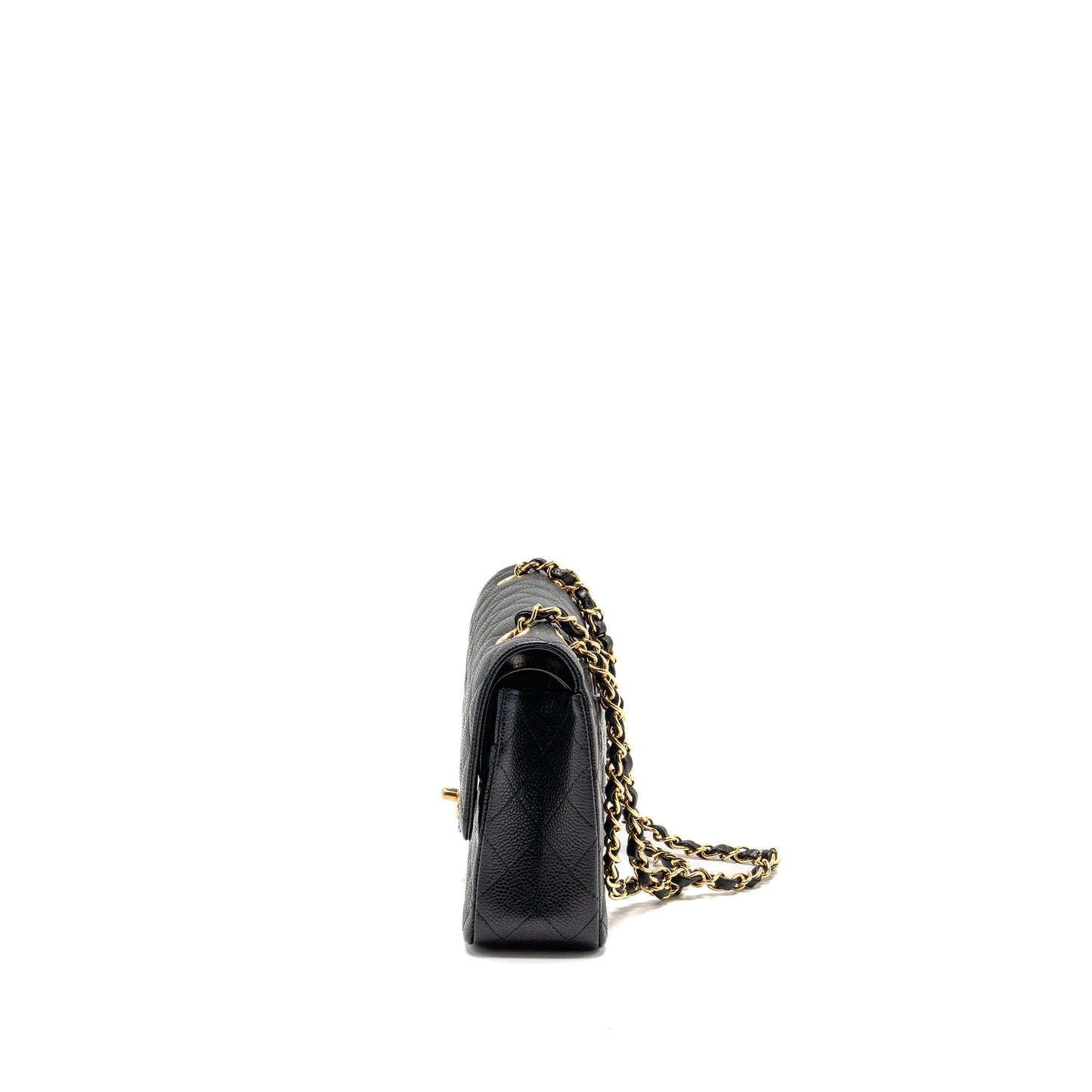 Chanel Classic Double Flap Caviar GHW Black Shoulder Bag Ghw 30