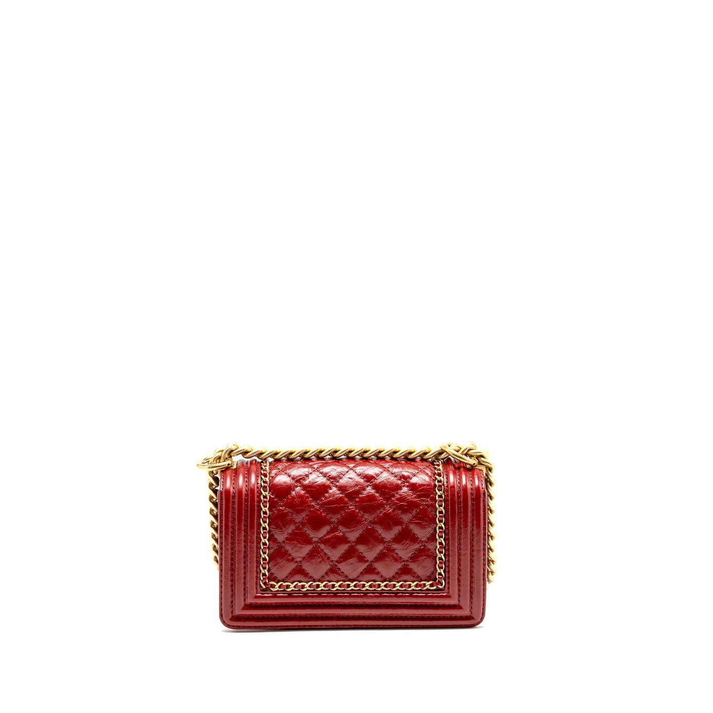 Chanel Jacket Boy Aged Calfskin GHW Red Small Apparel