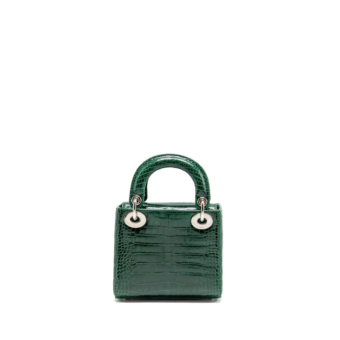 Dior Lady Crocodile Handbag Green Mini Travel Bag