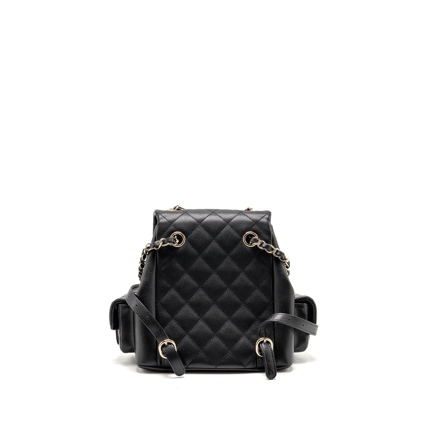 Chanel Triple Pocket Backpack Caviar LGHW Microchip Black