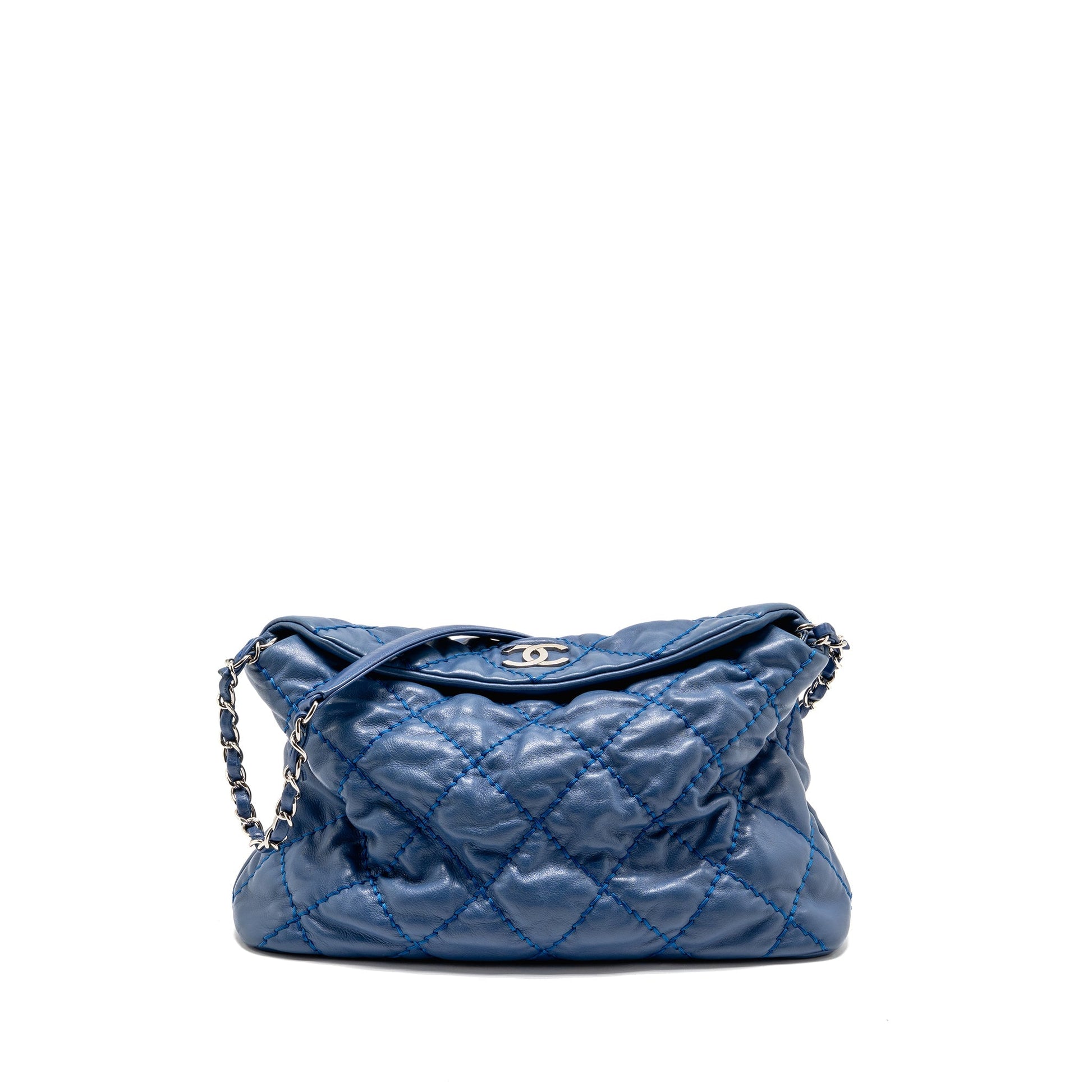 Chanel Hobo calfskin SHW Blue Shoulder Bag