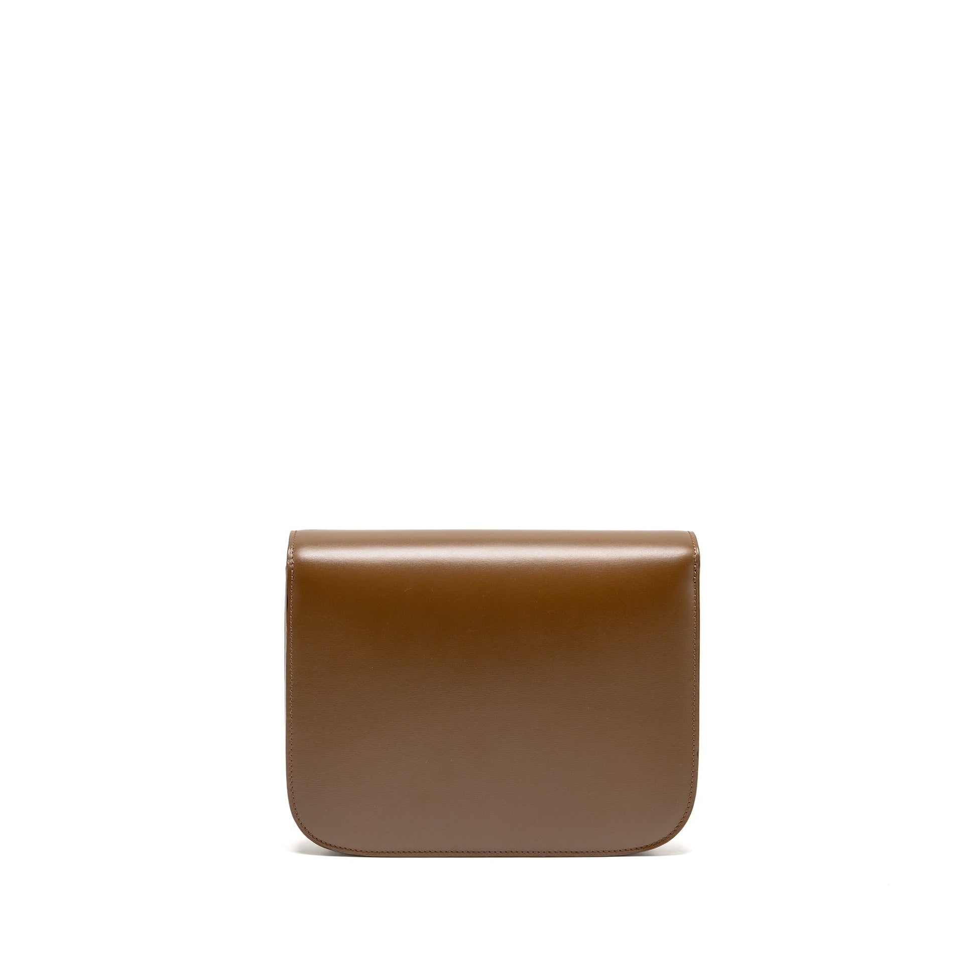 Classic Box Purse Calfskin Camel Handbag Medium Travel Bag