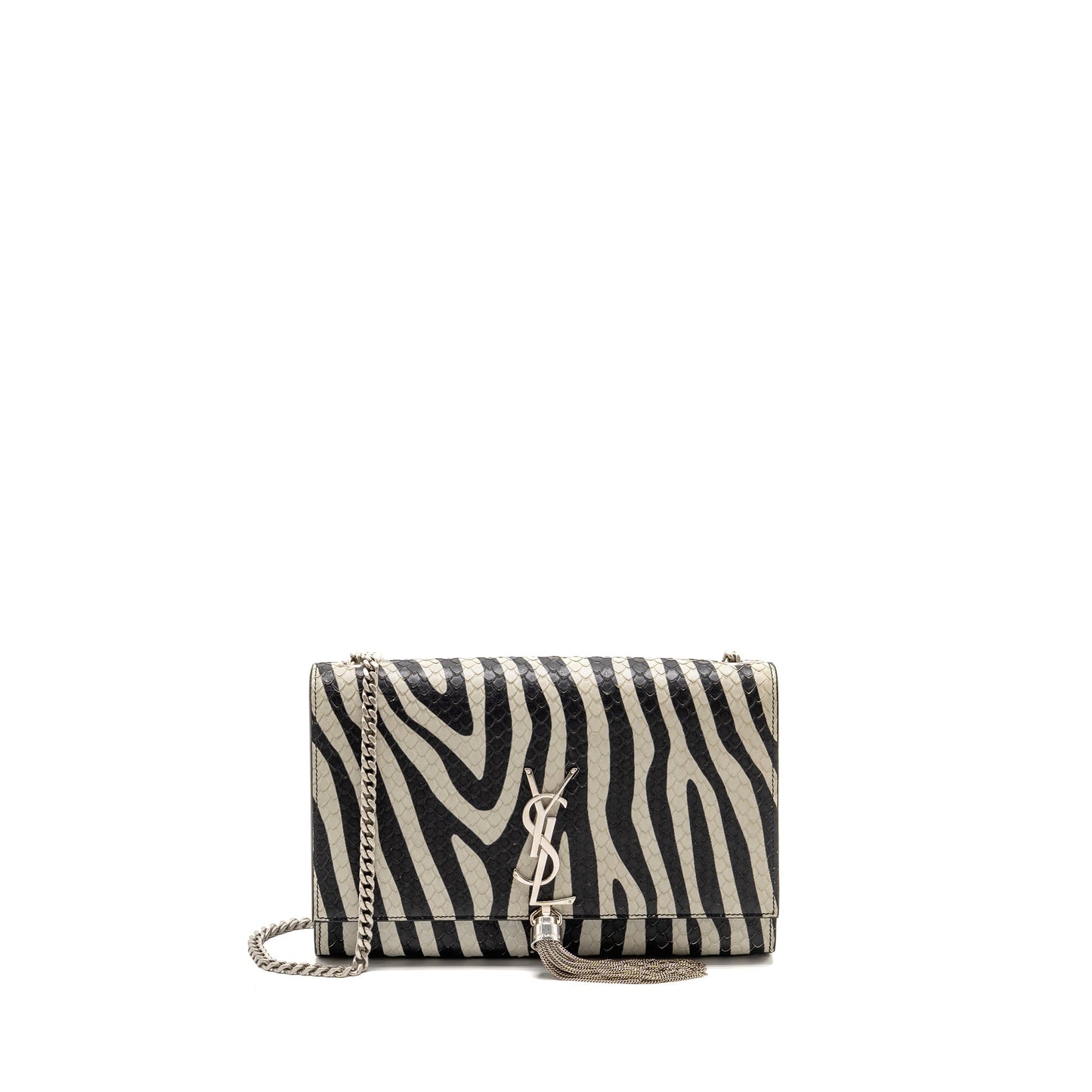YSL Saint Laurent Medium Kate Mini Purse With Tassel Embossed Leather Black Shoulder Bag