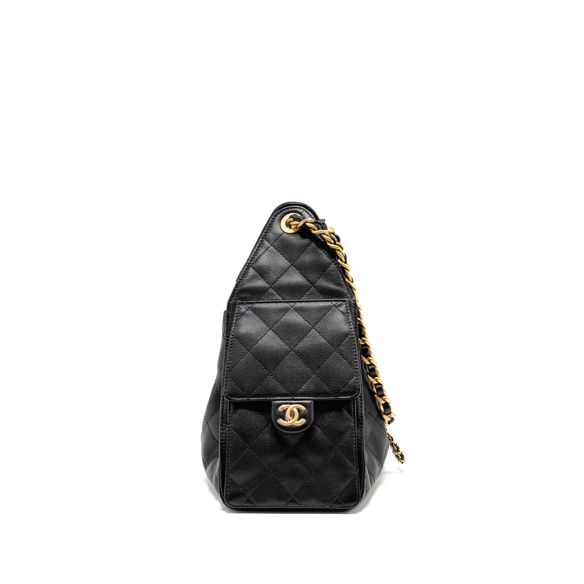 Chanel 25 caviar GHW microchip Black Small Handbag