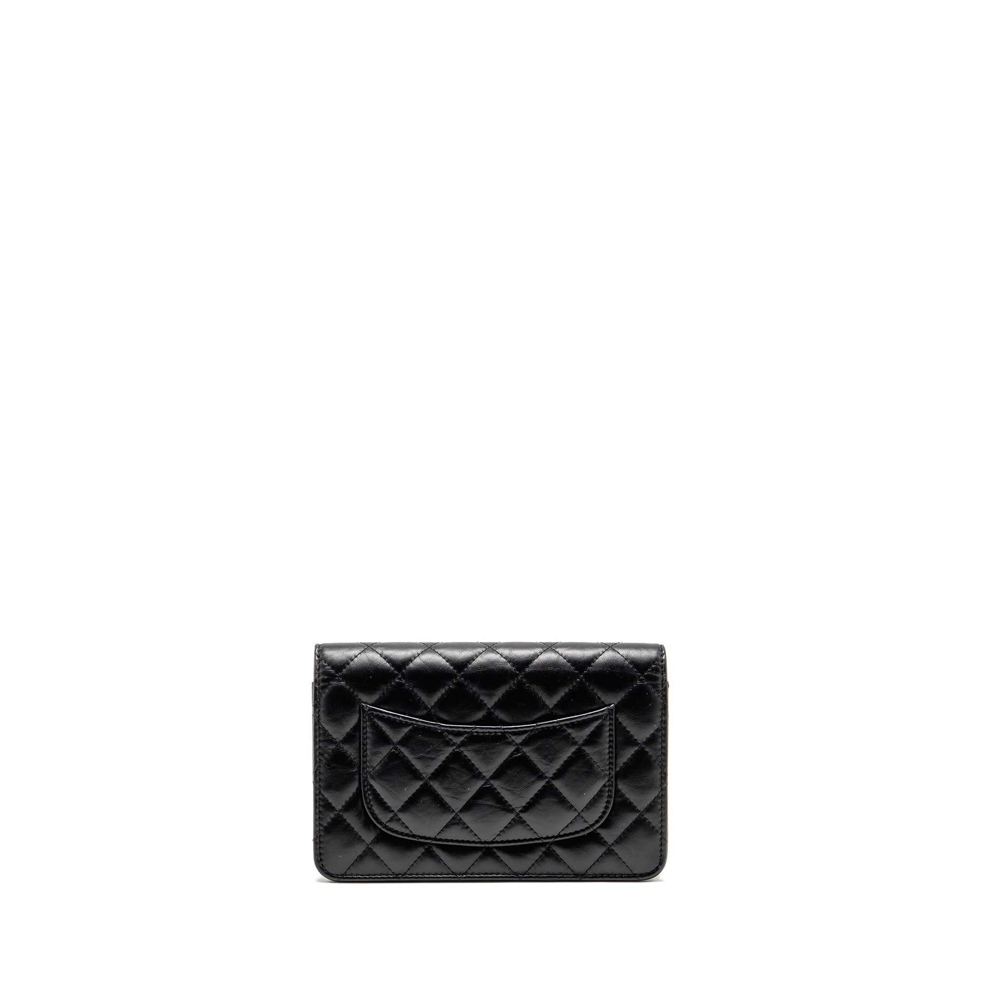 Chanel 2.55 Reissue on Aged Calfskin GHW Black Wallet Case Microchip 1