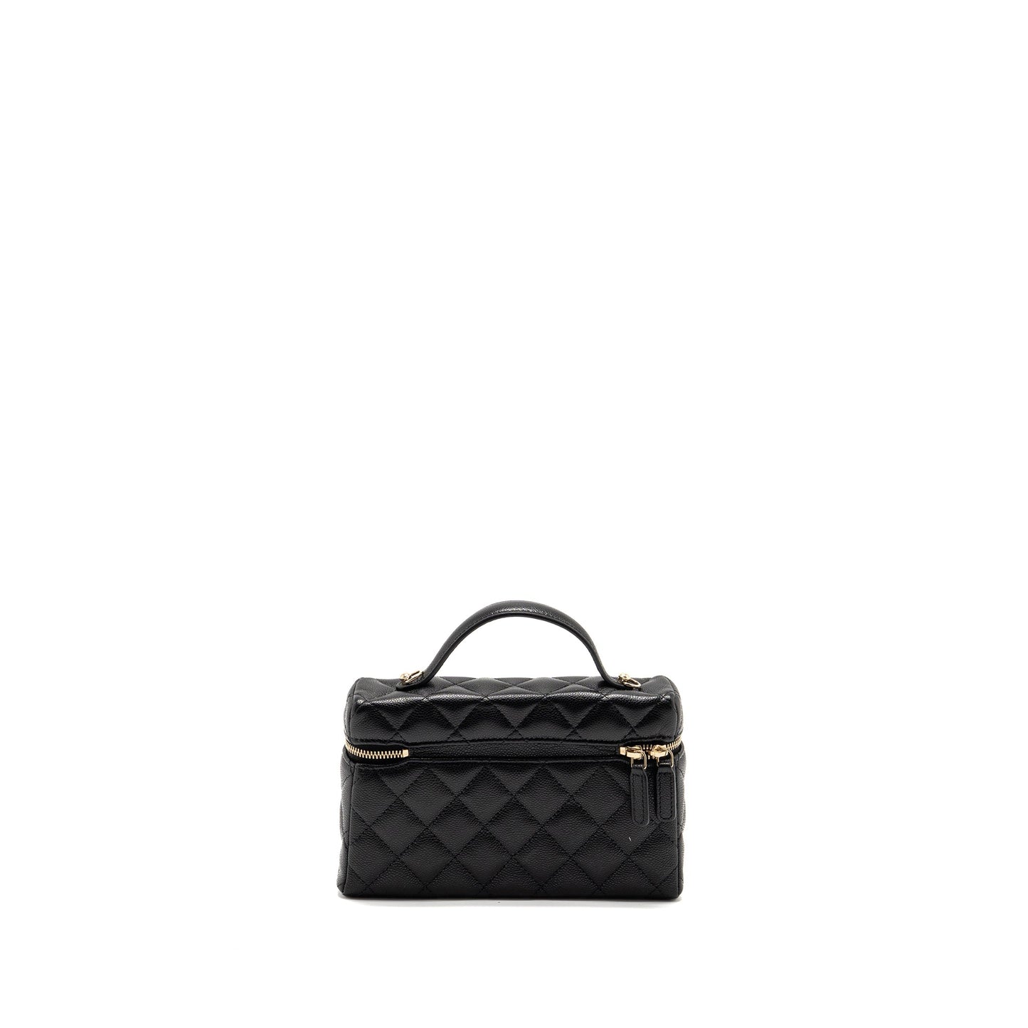 Chanel 25P CC top handle Vanity caviar Black Handbag