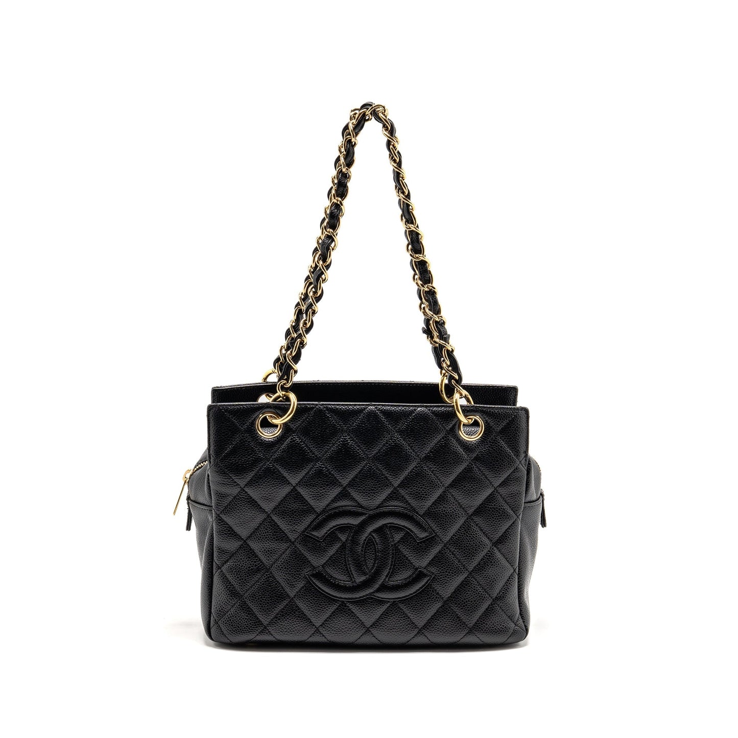 Chanel Petite Timeless Caviar GHW Black Tote Bag
