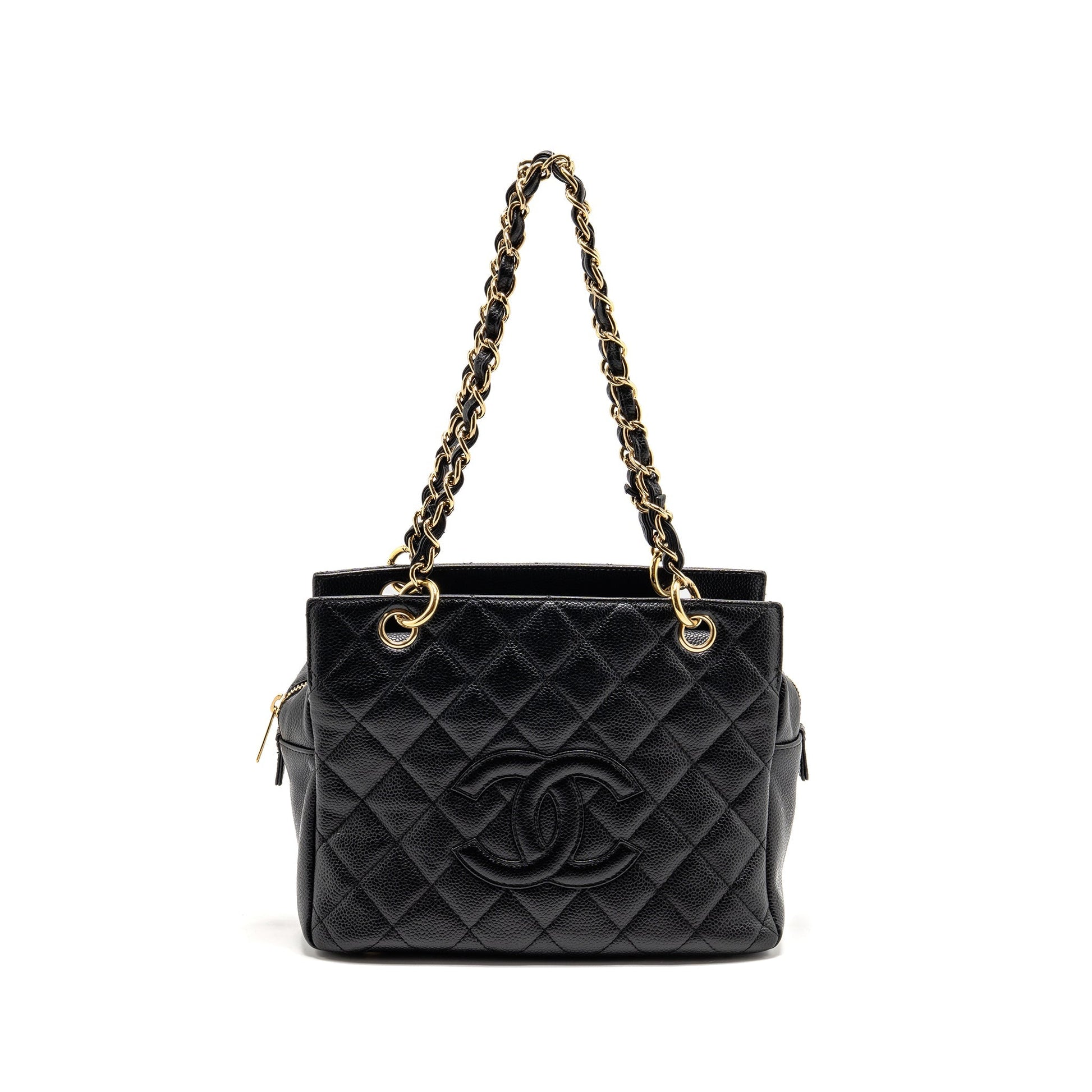 Chanel Petite Timeless Caviar GHW Black Tote Bag